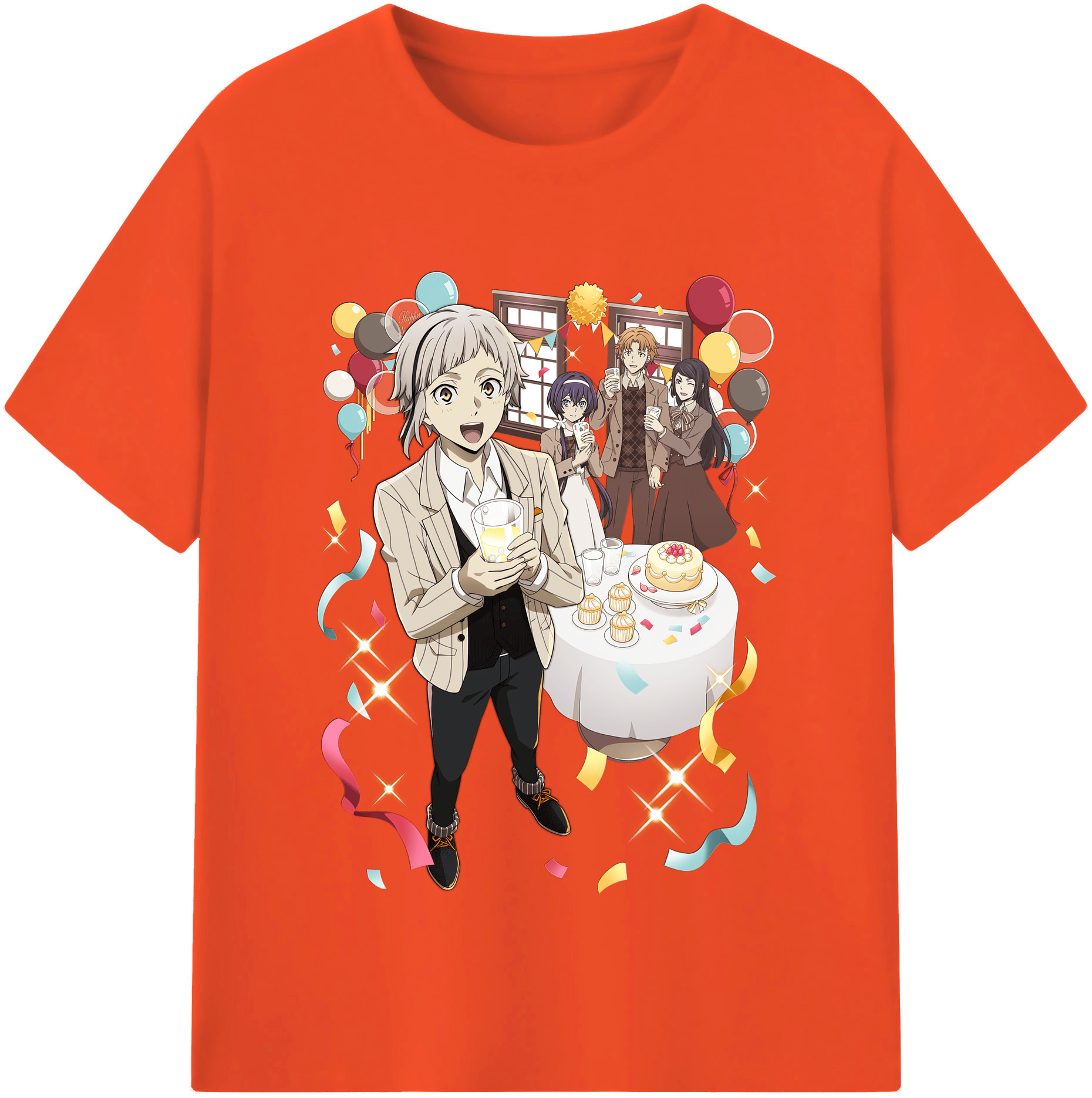 （画像用） 文豪ストレイドッグス Bungo Stray Dogs 綿100％半袖Tシャツ（フロントプリント）