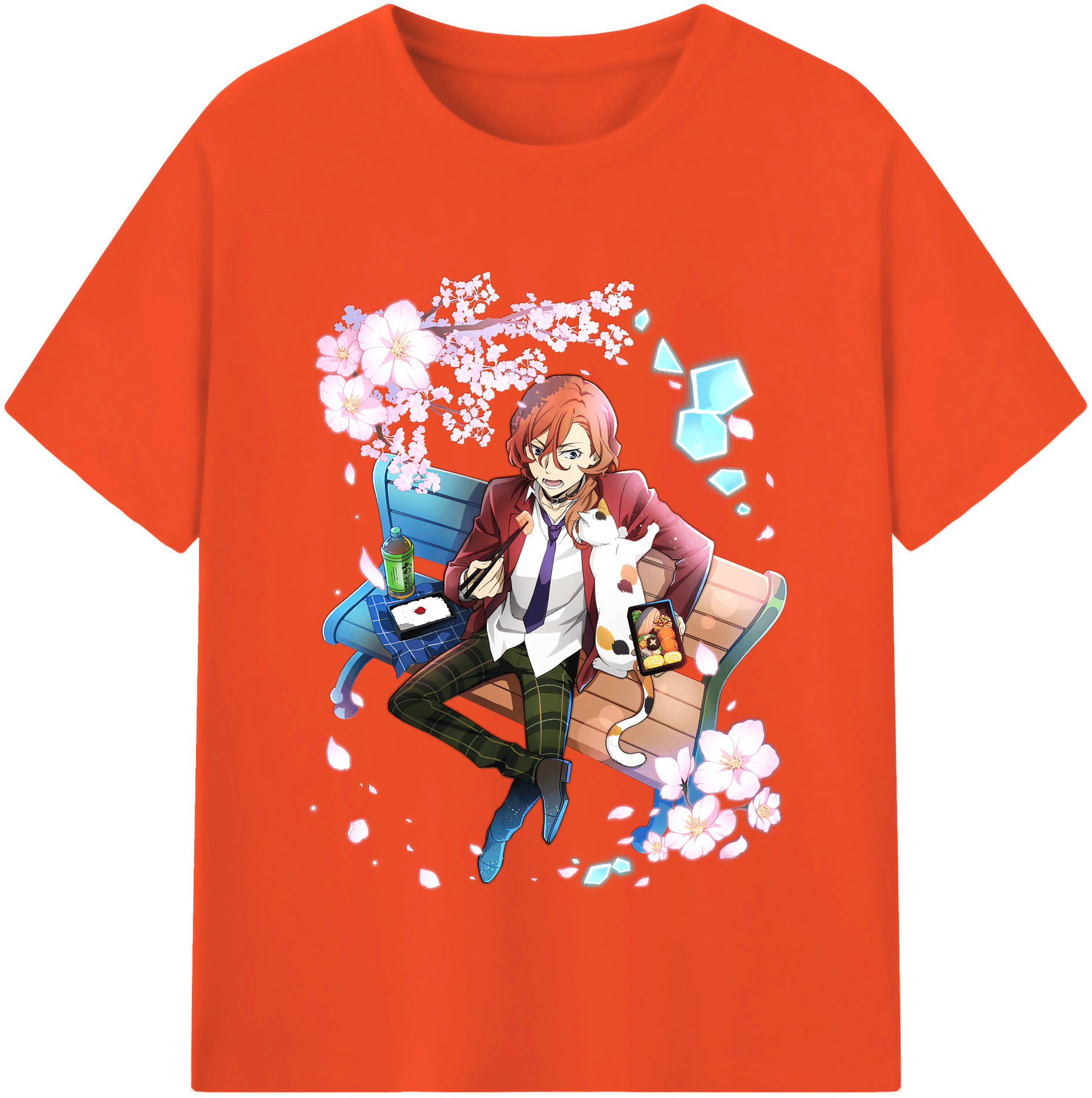 （画像用） 文豪ストレイドッグス Bungo Stray Dogs 綿100％半袖Tシャツ（フロントプリント）