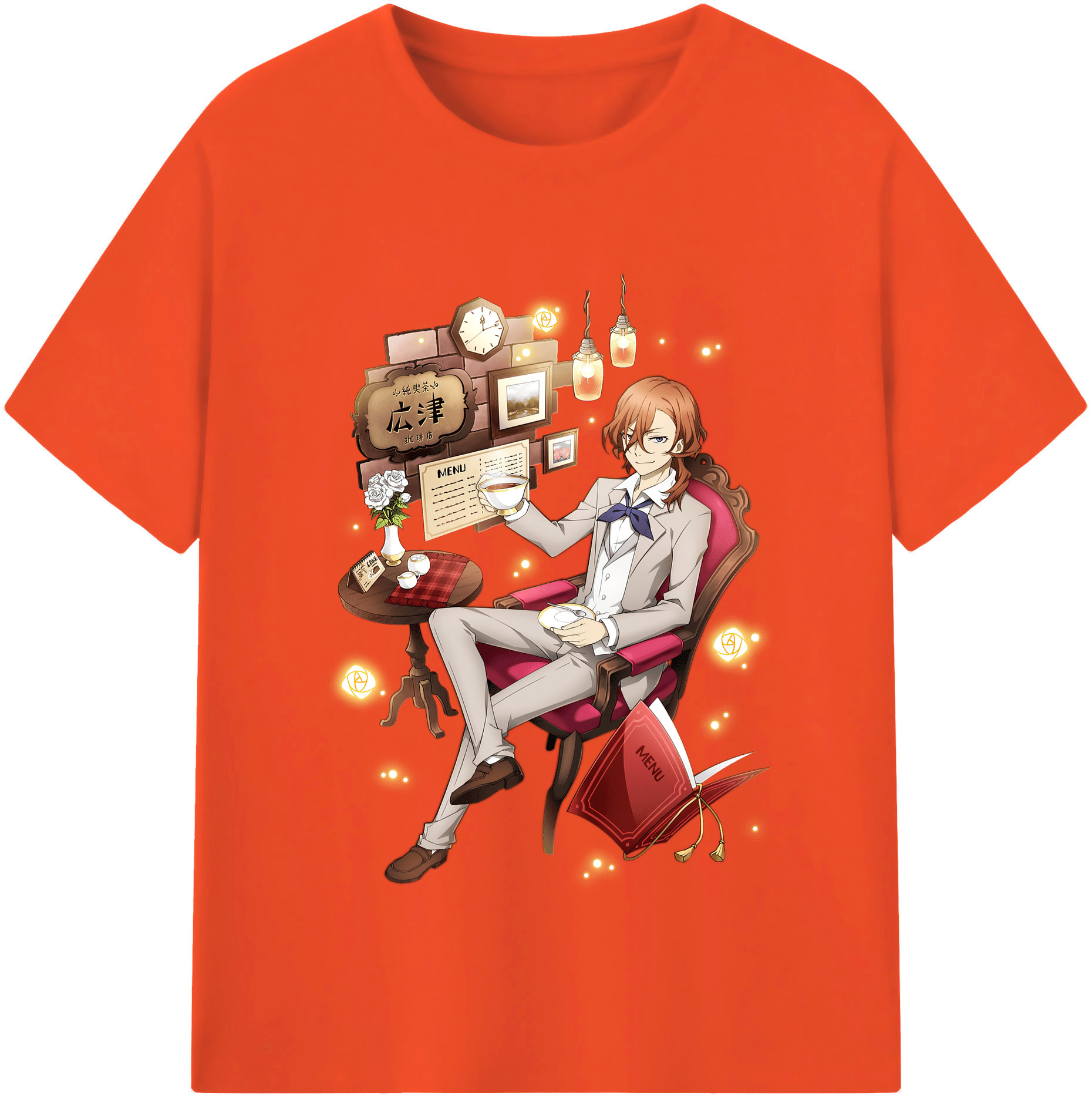 （画像用） 文豪ストレイドッグス Bungo Stray Dogs 綿100％半袖Tシャツ（フロントプリント）