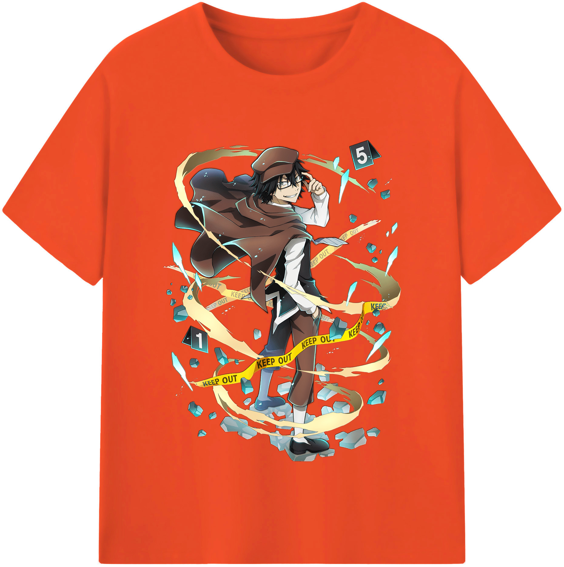 （画像用） 文豪ストレイドッグス Bungo Stray Dogs 綿100％半袖Tシャツ（フロントプリント）
