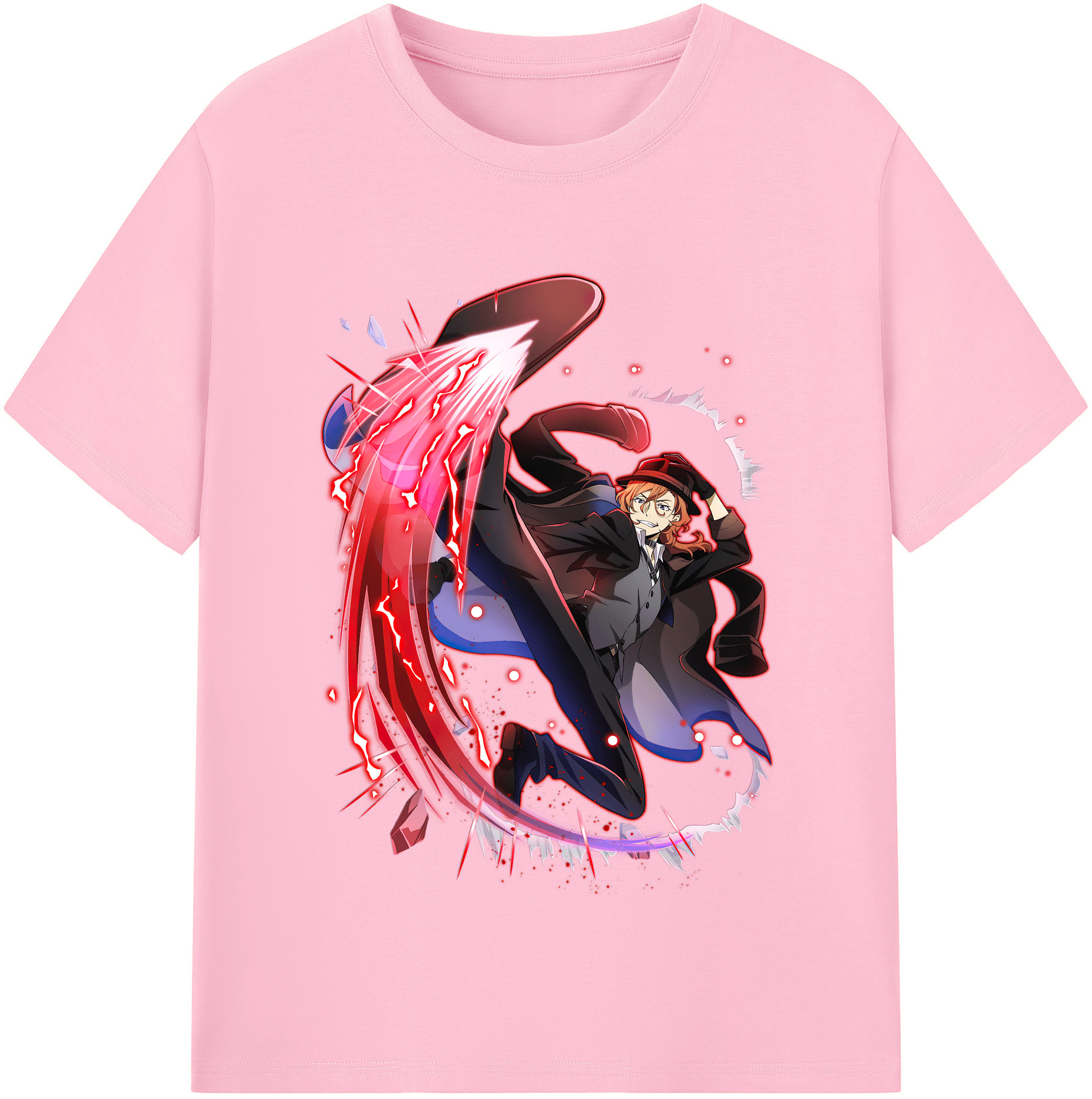（画像用） 文豪ストレイドッグス Bungo Stray Dogs 綿100％半袖Tシャツ（フロントプリント）