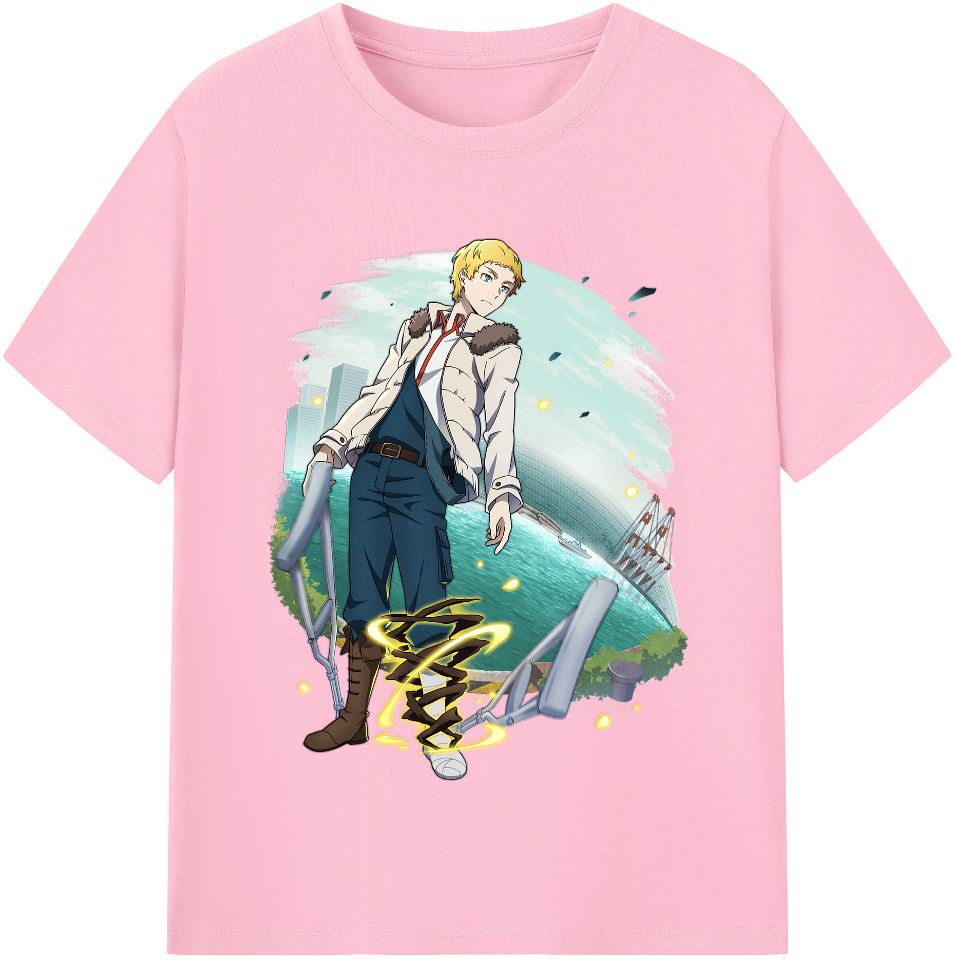 （画像用） 文豪ストレイドッグス Bungo Stray Dogs 綿100％半袖Tシャツ（フロントプリント）