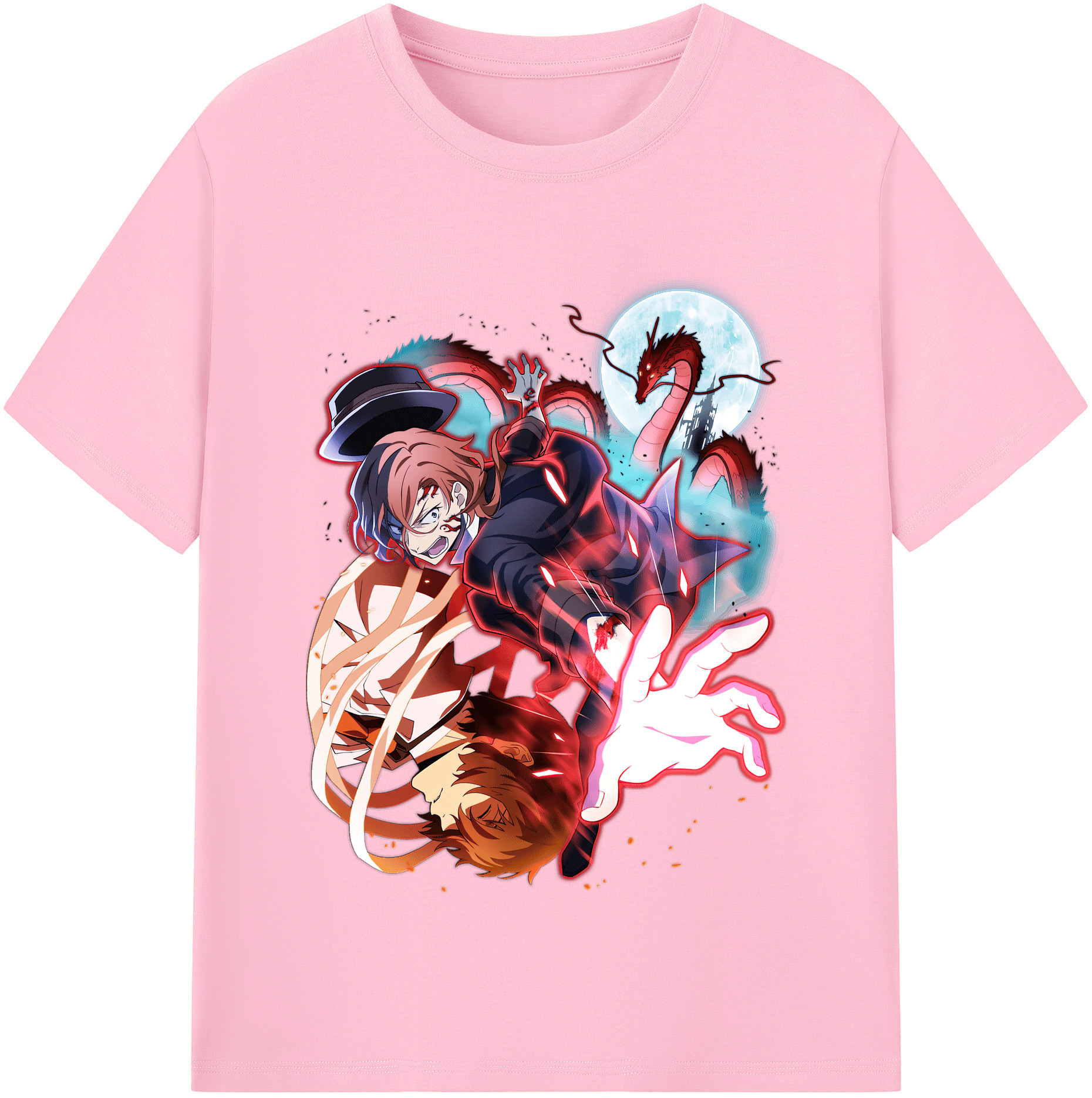 （画像用） 文豪ストレイドッグス Bungo Stray Dogs 綿100％半袖Tシャツ（フロントプリント）