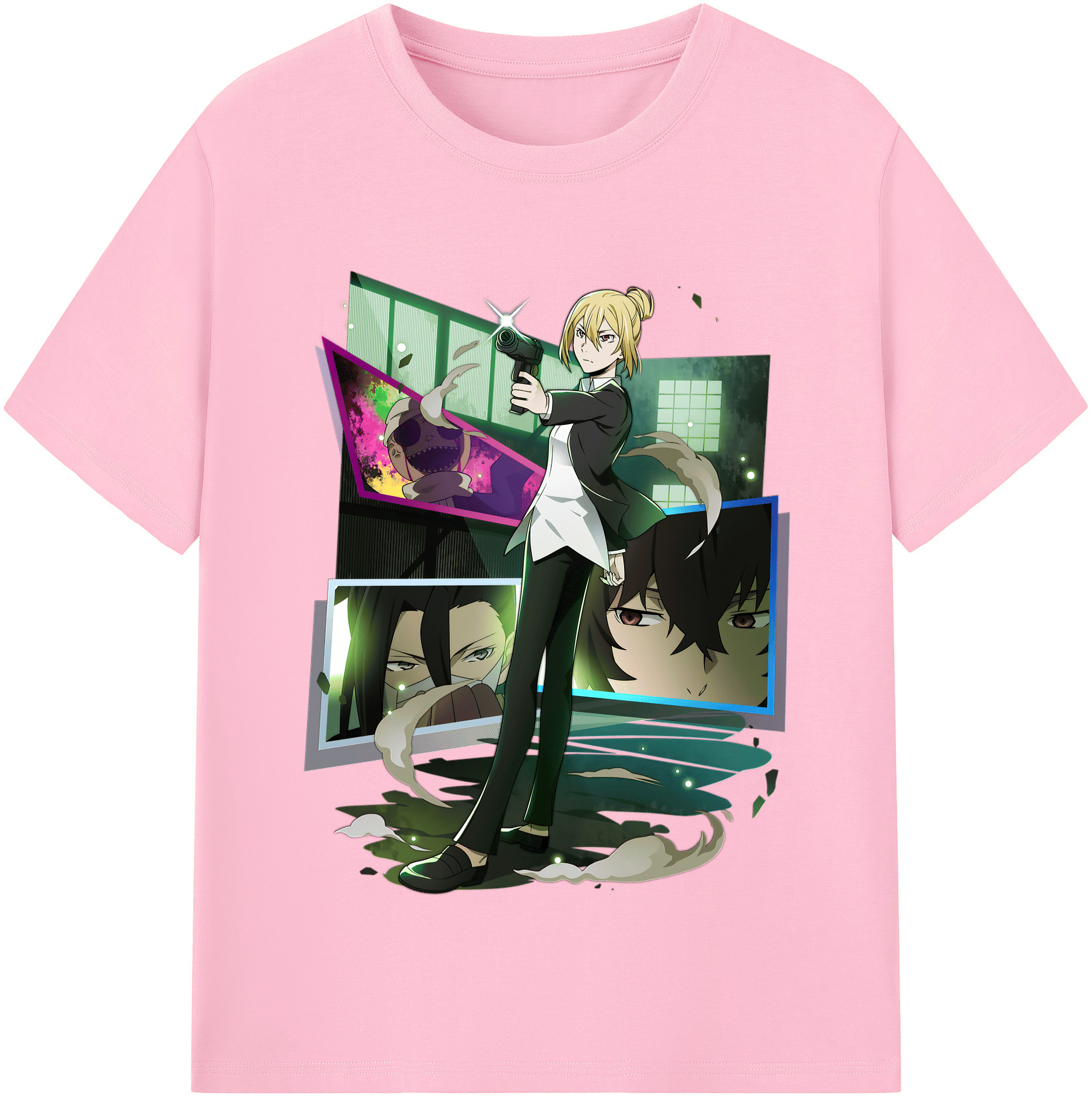 （画像用） 文豪ストレイドッグス Bungo Stray Dogs 綿100％半袖Tシャツ（フロントプリント）