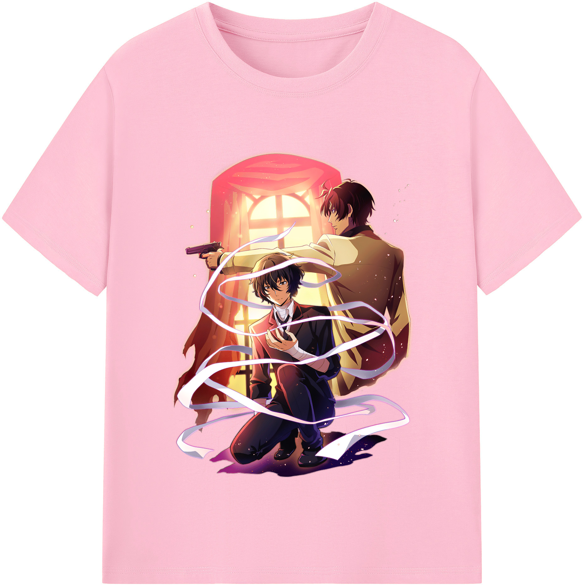 （画像用） 文豪ストレイドッグス Bungo Stray Dogs 綿100％半袖Tシャツ（フロントプリント）