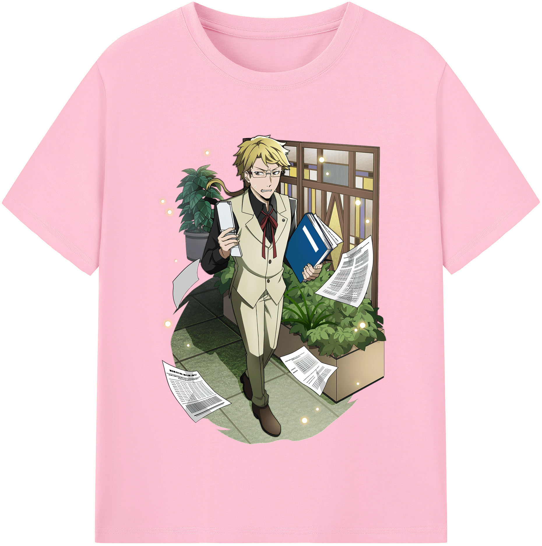 （画像用） 文豪ストレイドッグス Bungo Stray Dogs 綿100％半袖Tシャツ（フロントプリント）