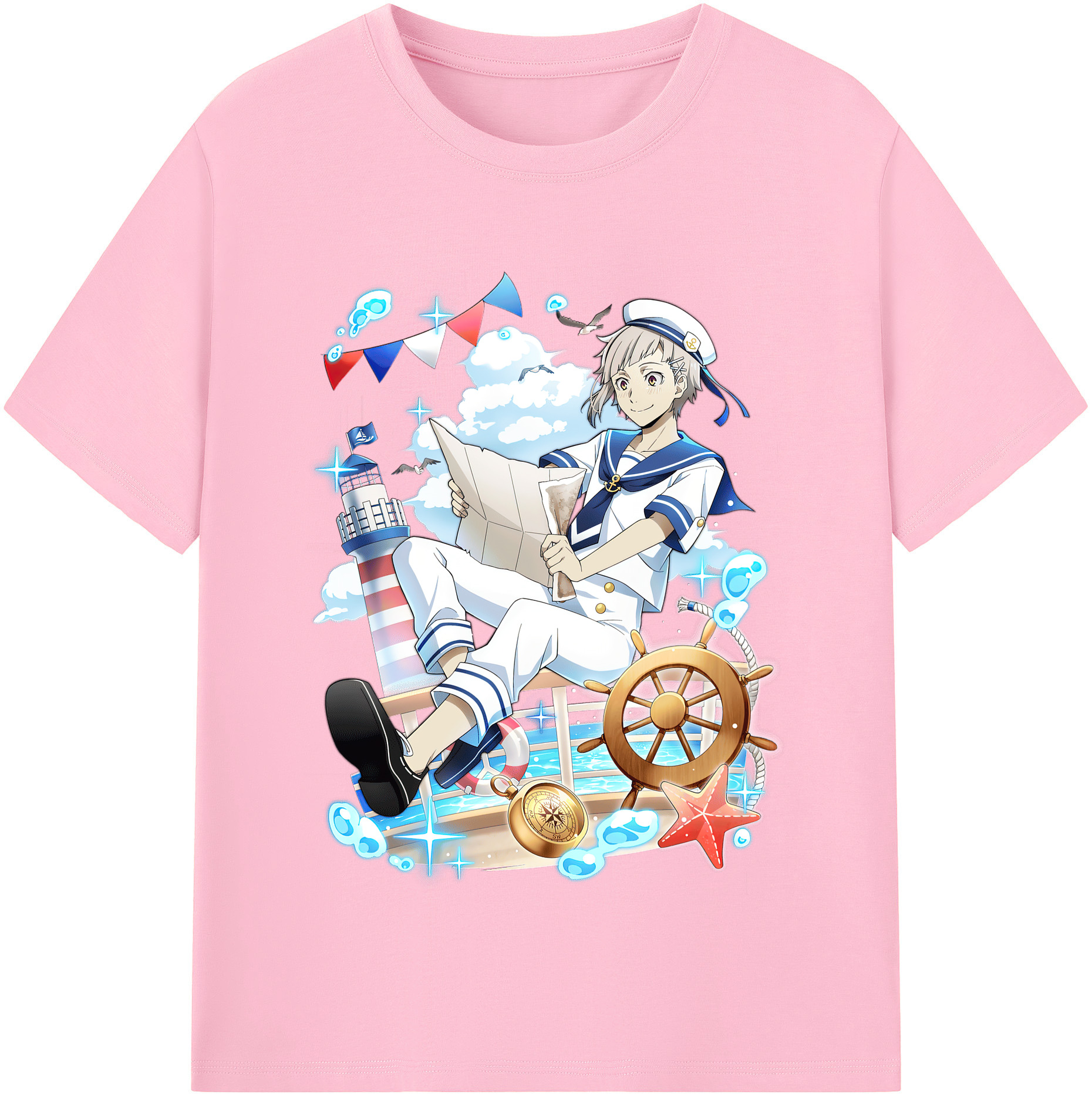 （画像用） 文豪ストレイドッグス Bungo Stray Dogs 綿100％半袖Tシャツ（フロントプリント）