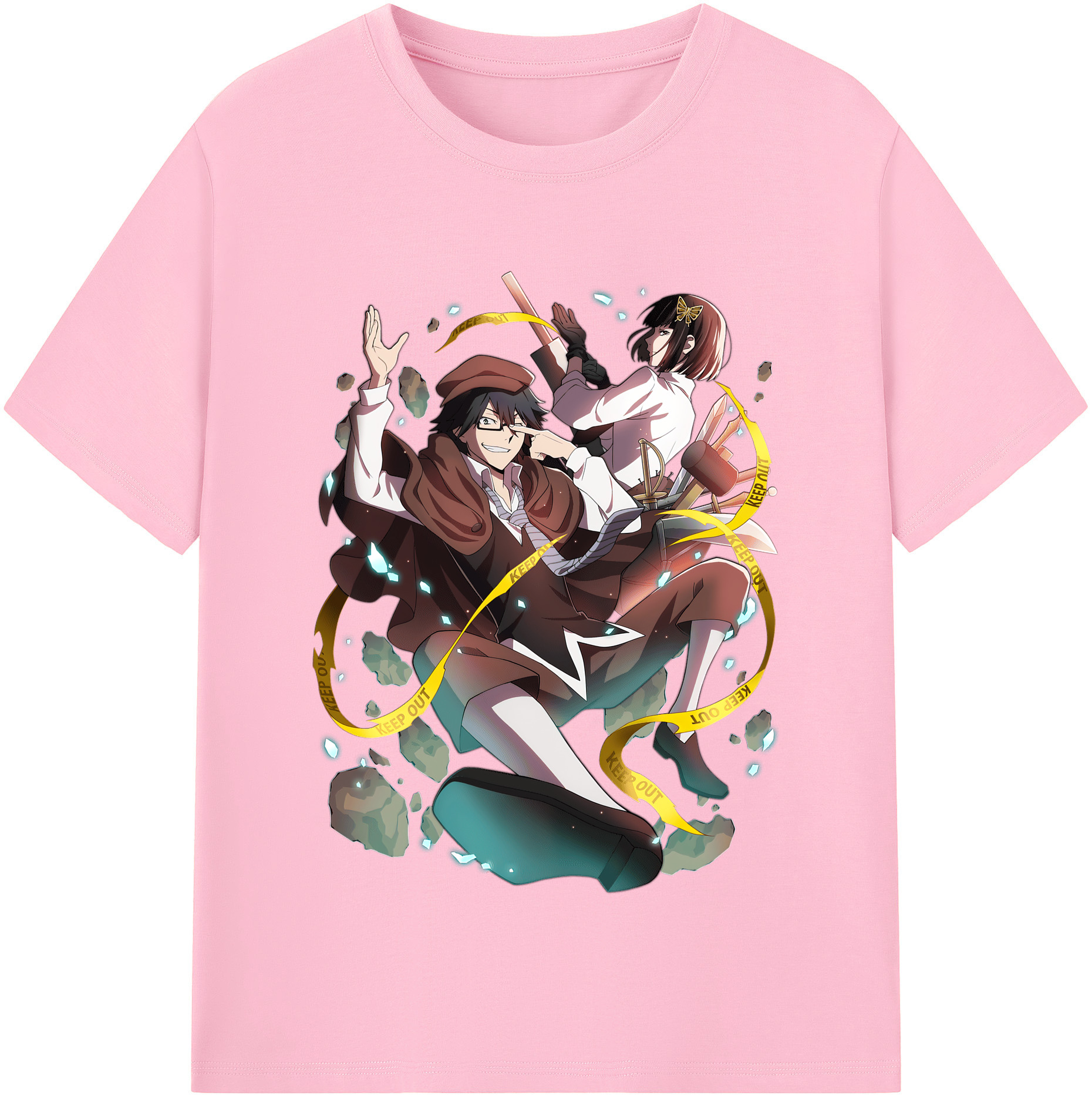 （画像用） 文豪ストレイドッグス Bungo Stray Dogs 綿100％半袖Tシャツ（フロントプリント）