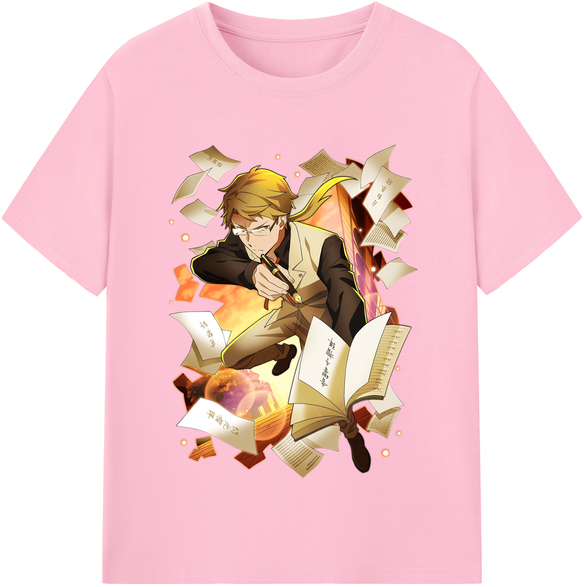 （画像用） 文豪ストレイドッグス Bungo Stray Dogs 綿100％半袖Tシャツ（フロントプリント）