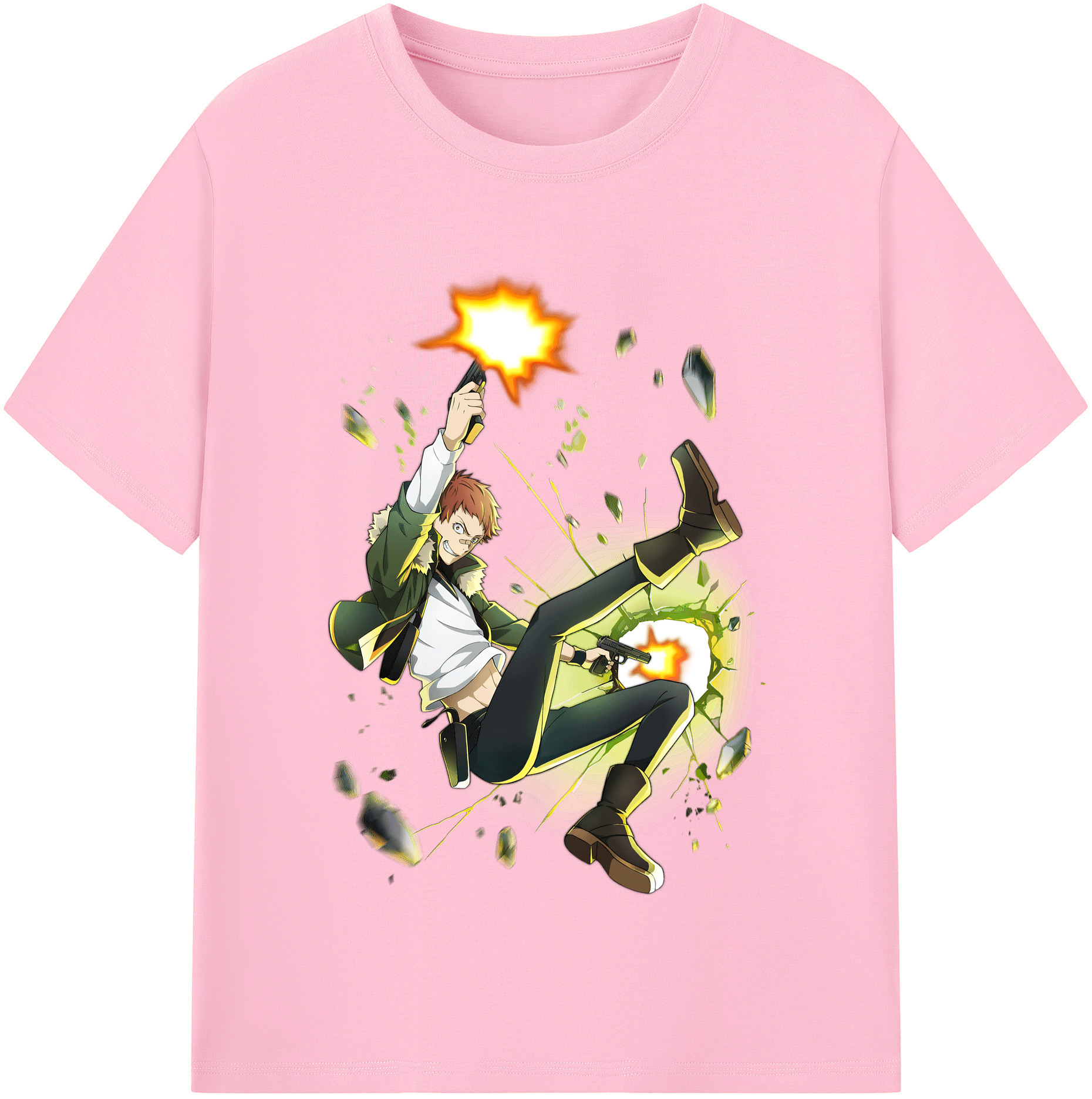 （画像用） 文豪ストレイドッグス Bungo Stray Dogs 綿100％半袖Tシャツ（フロントプリント）