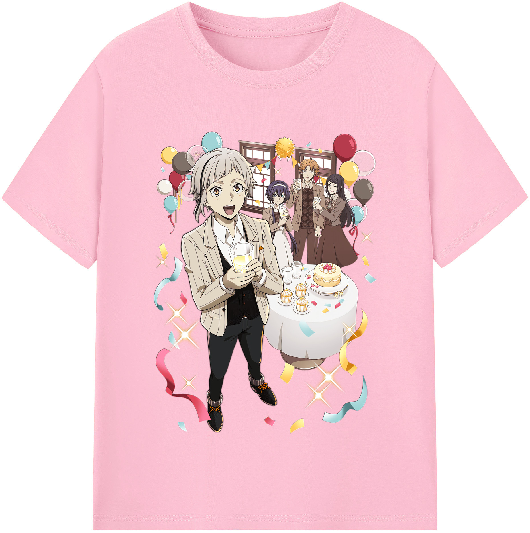 （画像用） 文豪ストレイドッグス Bungo Stray Dogs 綿100％半袖Tシャツ（フロントプリント）