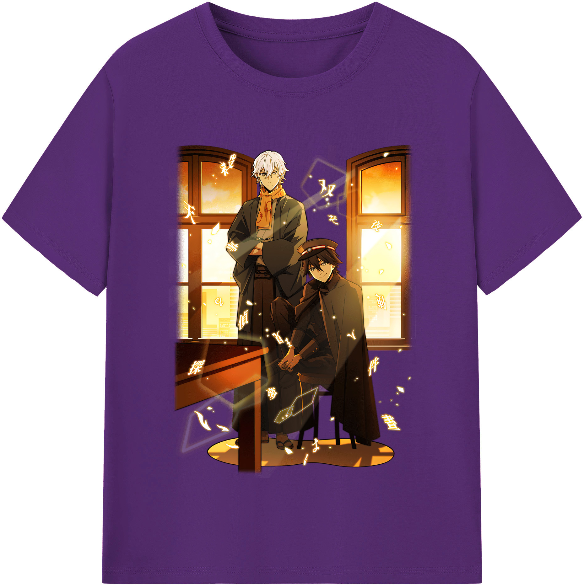 （画像用） 文豪ストレイドッグス Bungo Stray Dogs 綿100％半袖Tシャツ（フロントプリント）
