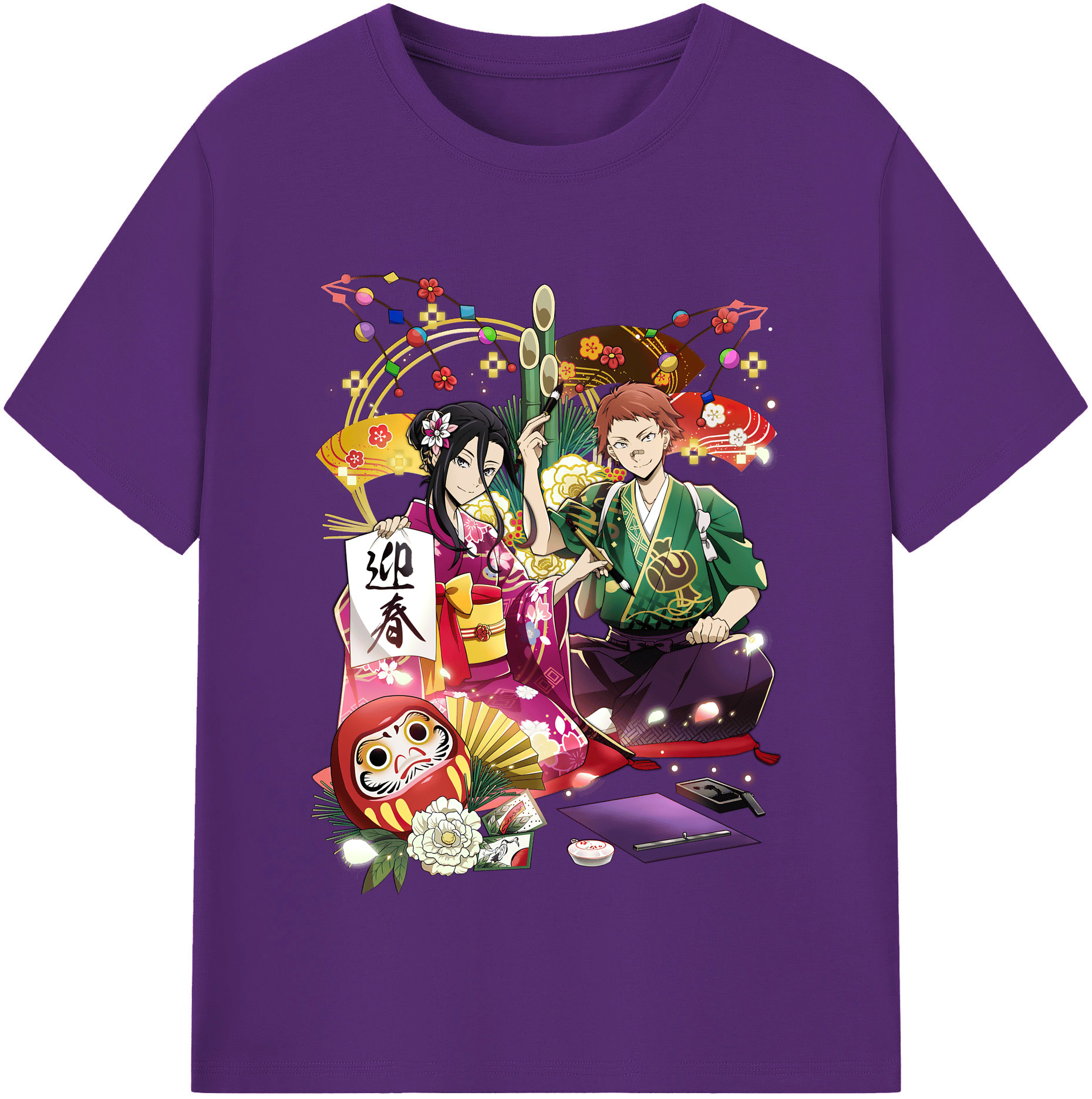 （画像用） 文豪ストレイドッグス Bungo Stray Dogs 綿100％半袖Tシャツ（フロントプリント）