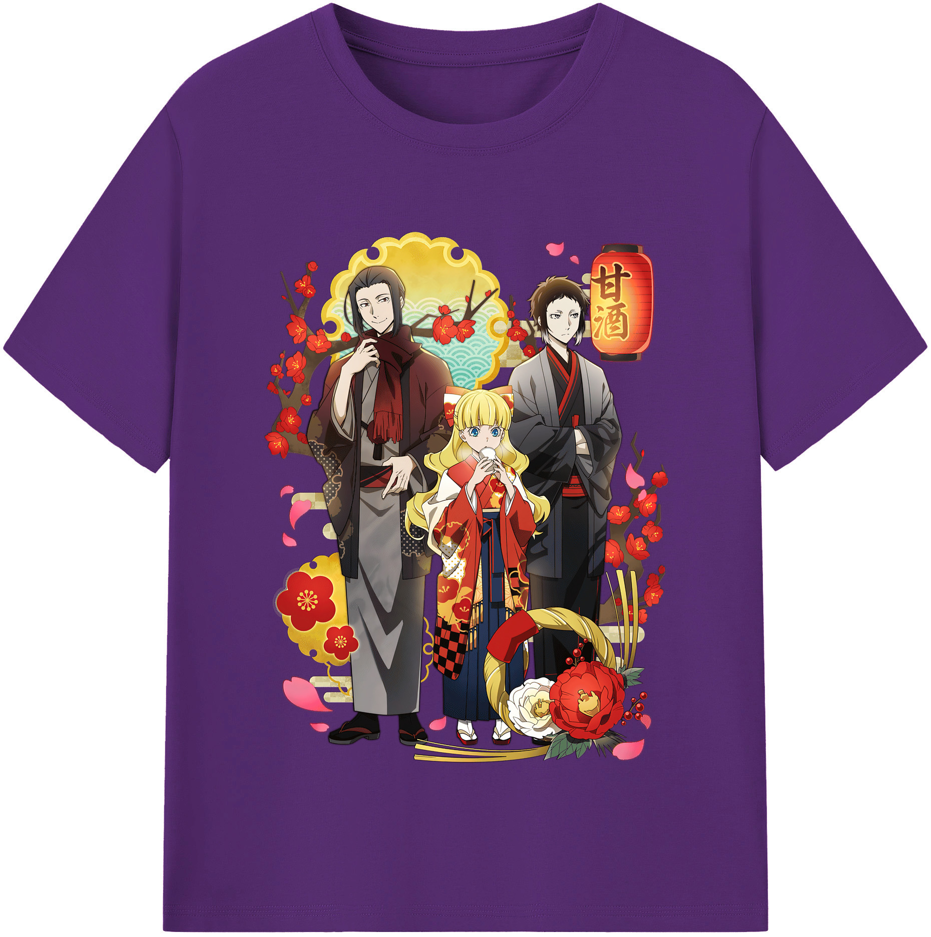 （画像用） 文豪ストレイドッグス Bungo Stray Dogs 綿100％半袖Tシャツ（フロントプリント）