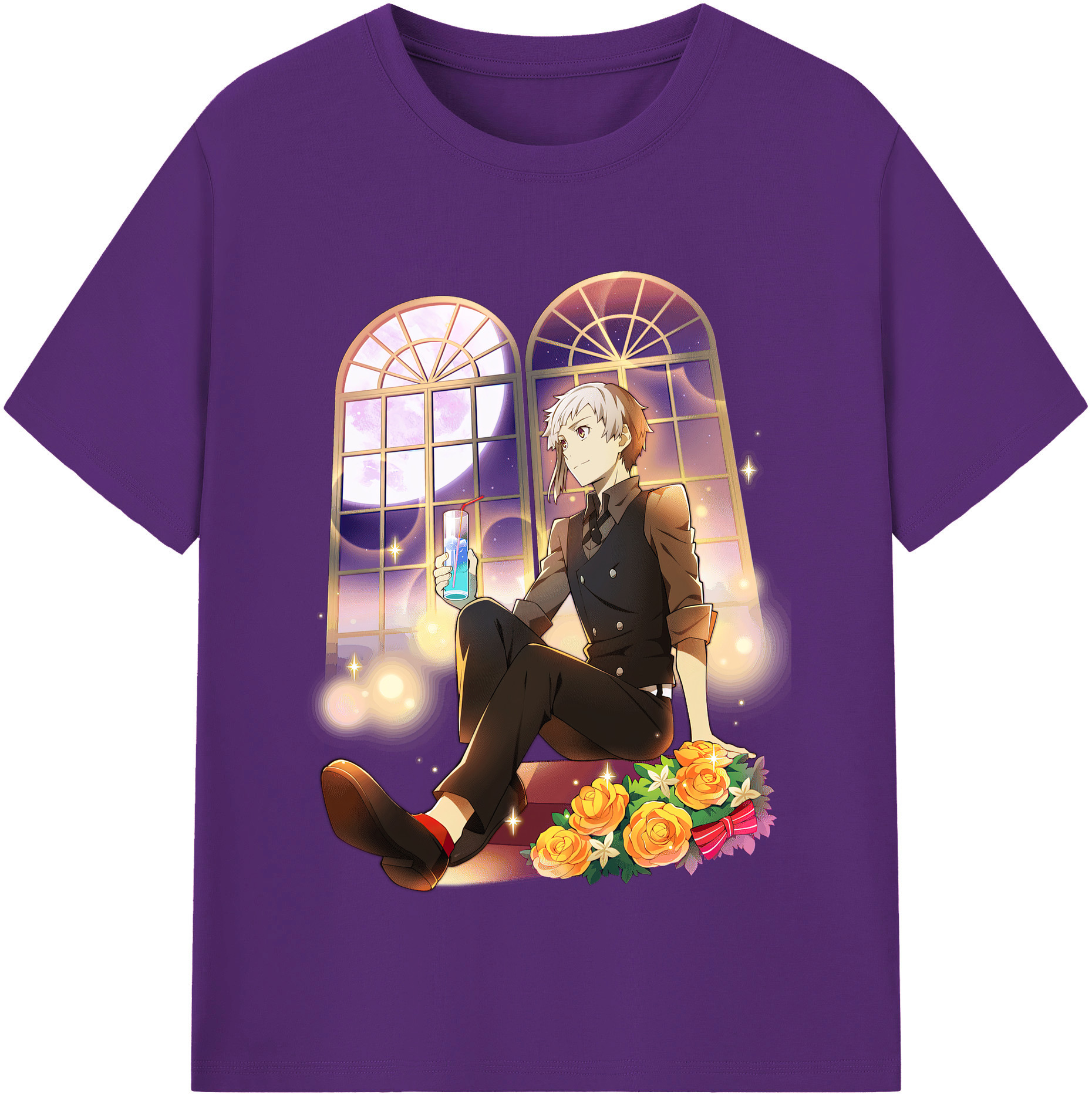 （画像用） 文豪ストレイドッグス Bungo Stray Dogs 綿100％半袖Tシャツ（フロントプリント）