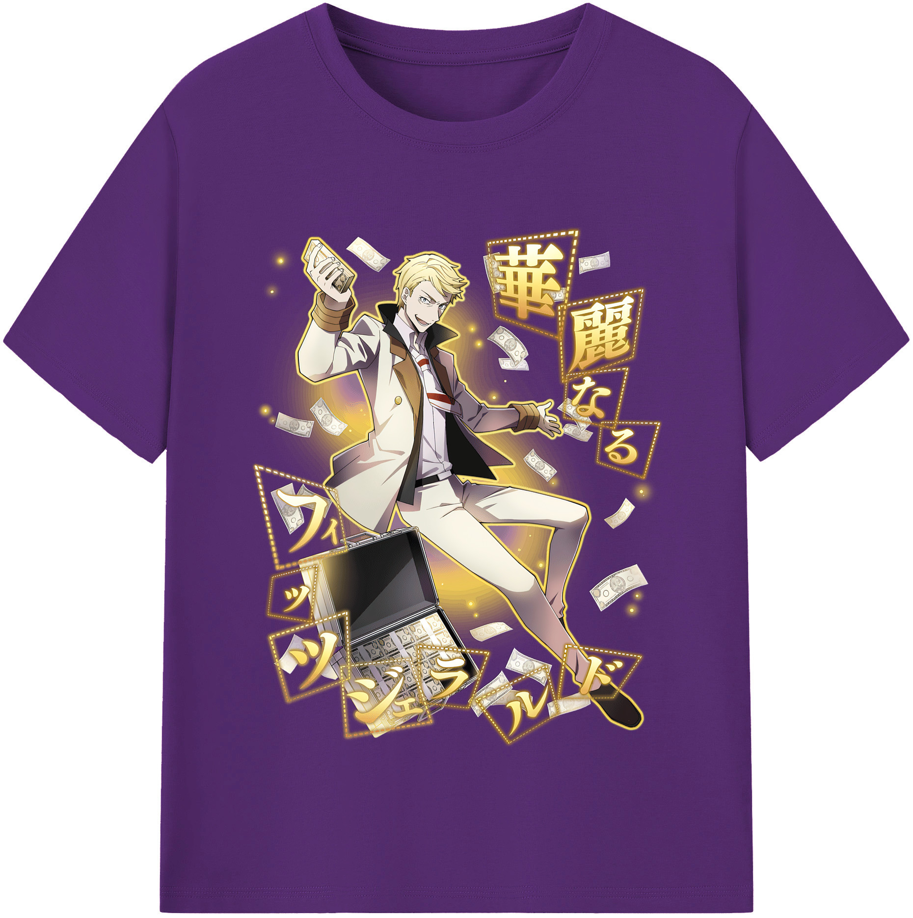 （画像用） 文豪ストレイドッグス Bungo Stray Dogs 綿100％半袖Tシャツ（フロントプリント）