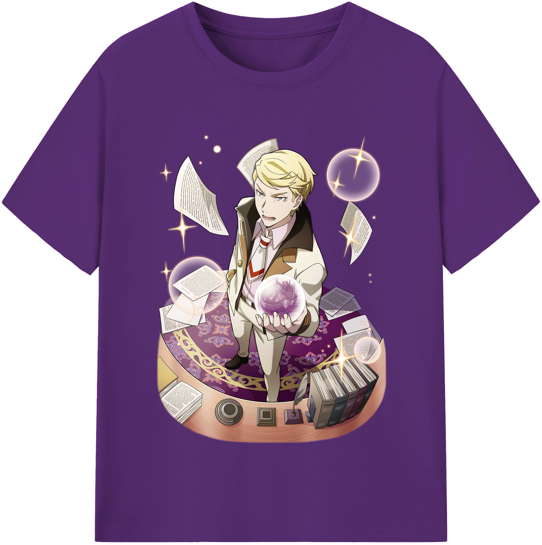 （画像用） 文豪ストレイドッグス Bungo Stray Dogs 綿100％半袖Tシャツ（フロントプリント）