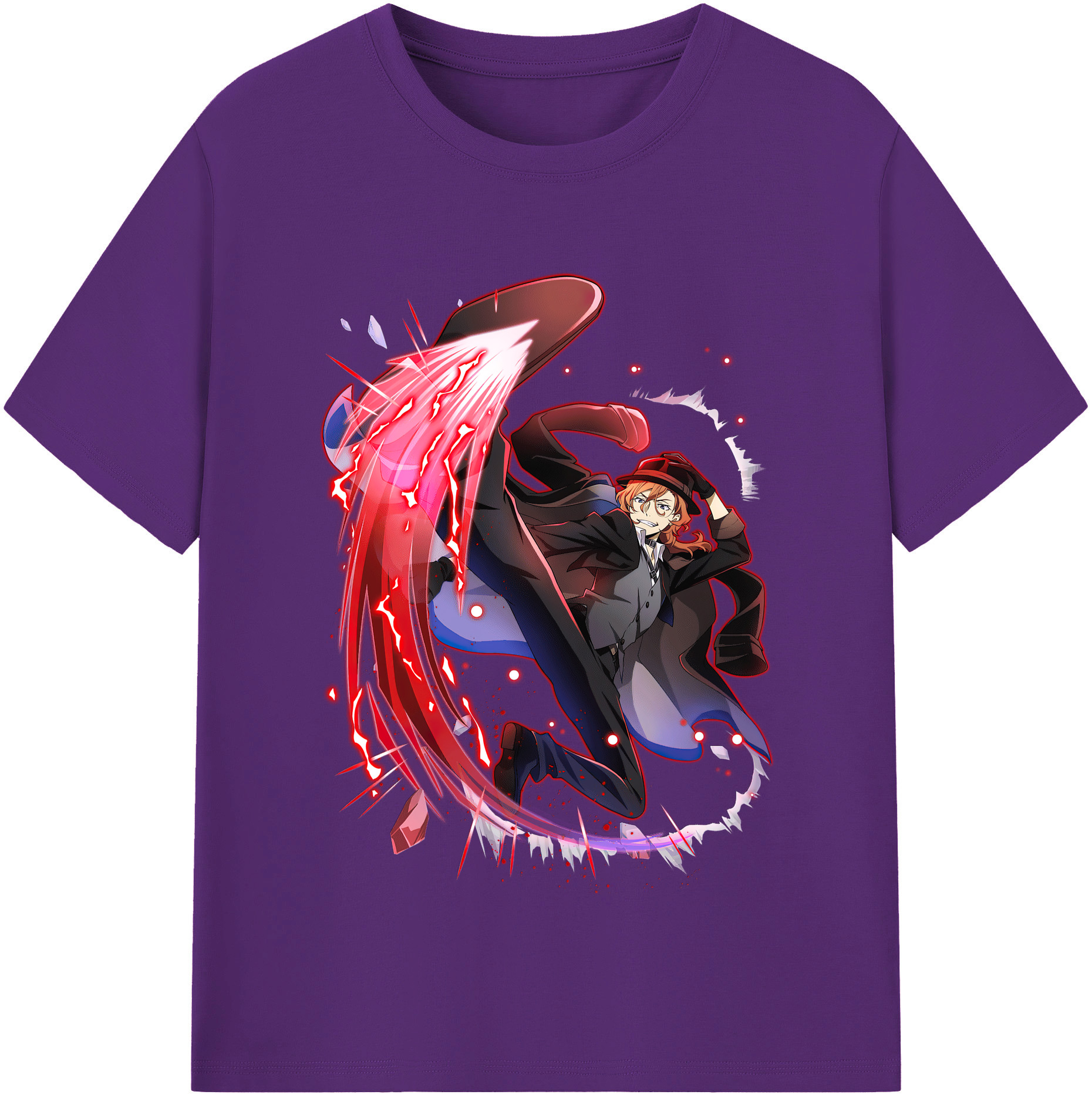 （画像用） 文豪ストレイドッグス Bungo Stray Dogs 綿100％半袖Tシャツ（フロントプリント）