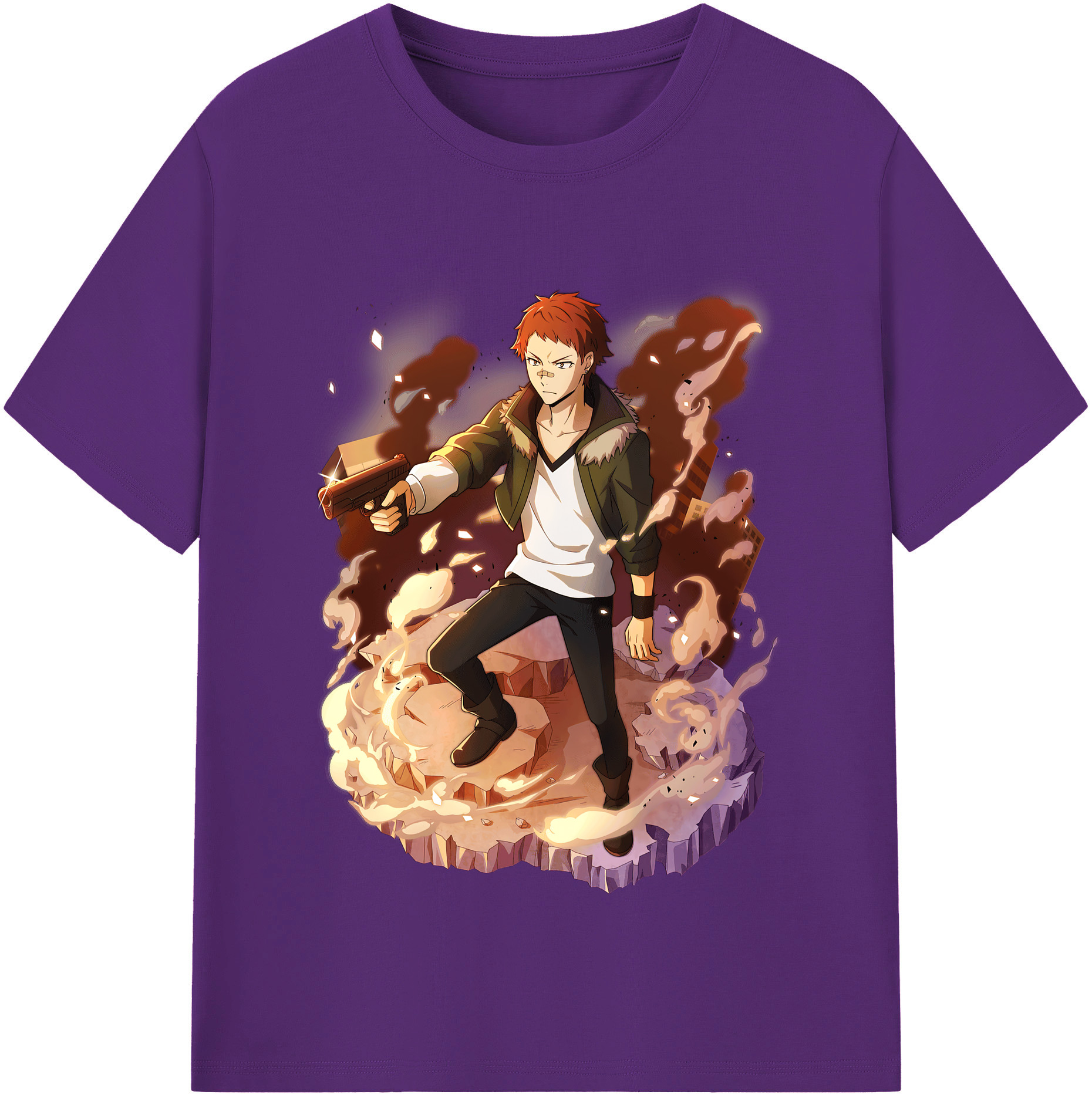 （画像用） 文豪ストレイドッグス Bungo Stray Dogs 綿100％半袖Tシャツ（フロントプリント）