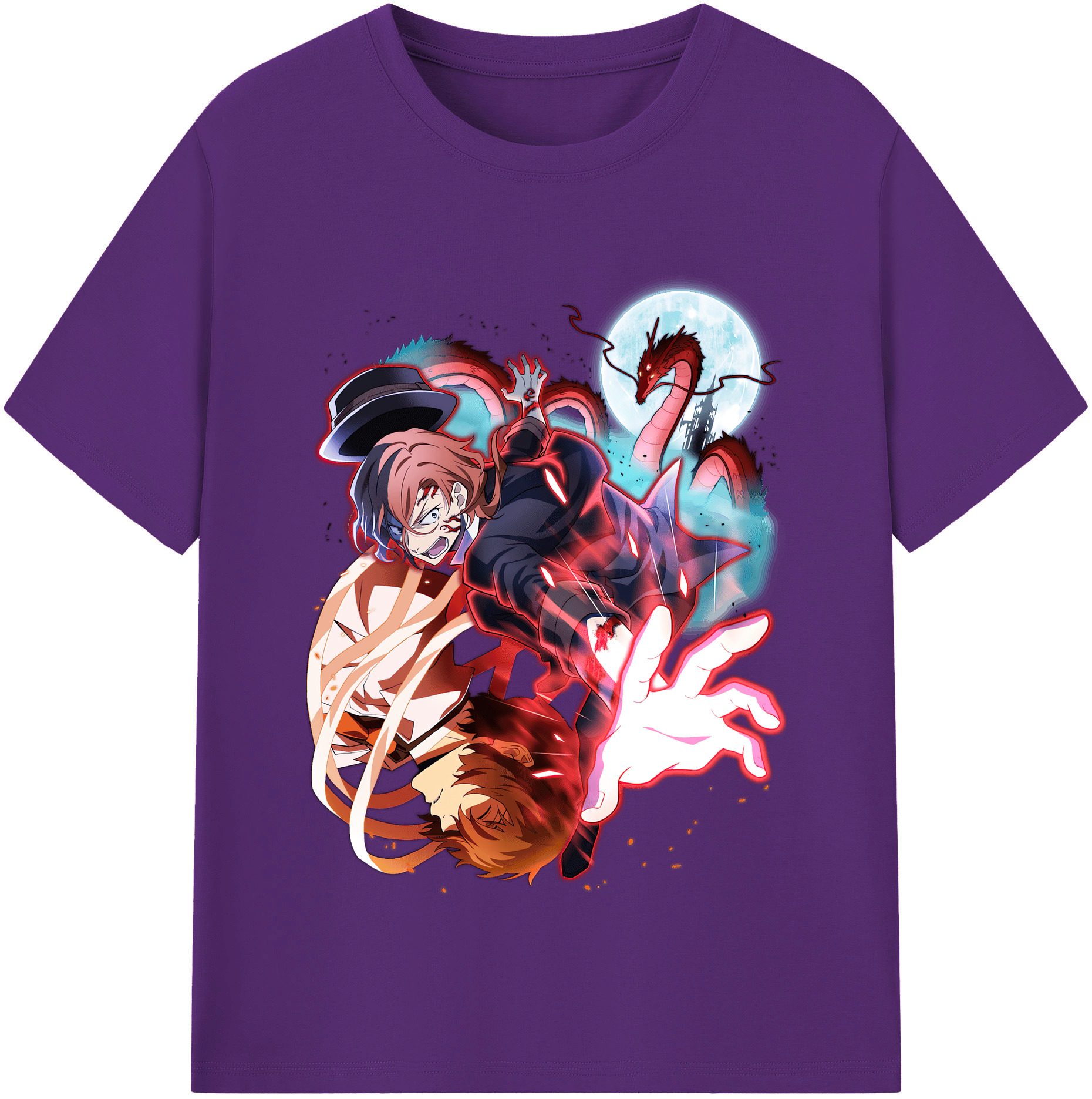（画像用） 文豪ストレイドッグス Bungo Stray Dogs 綿100％半袖Tシャツ（フロントプリント）