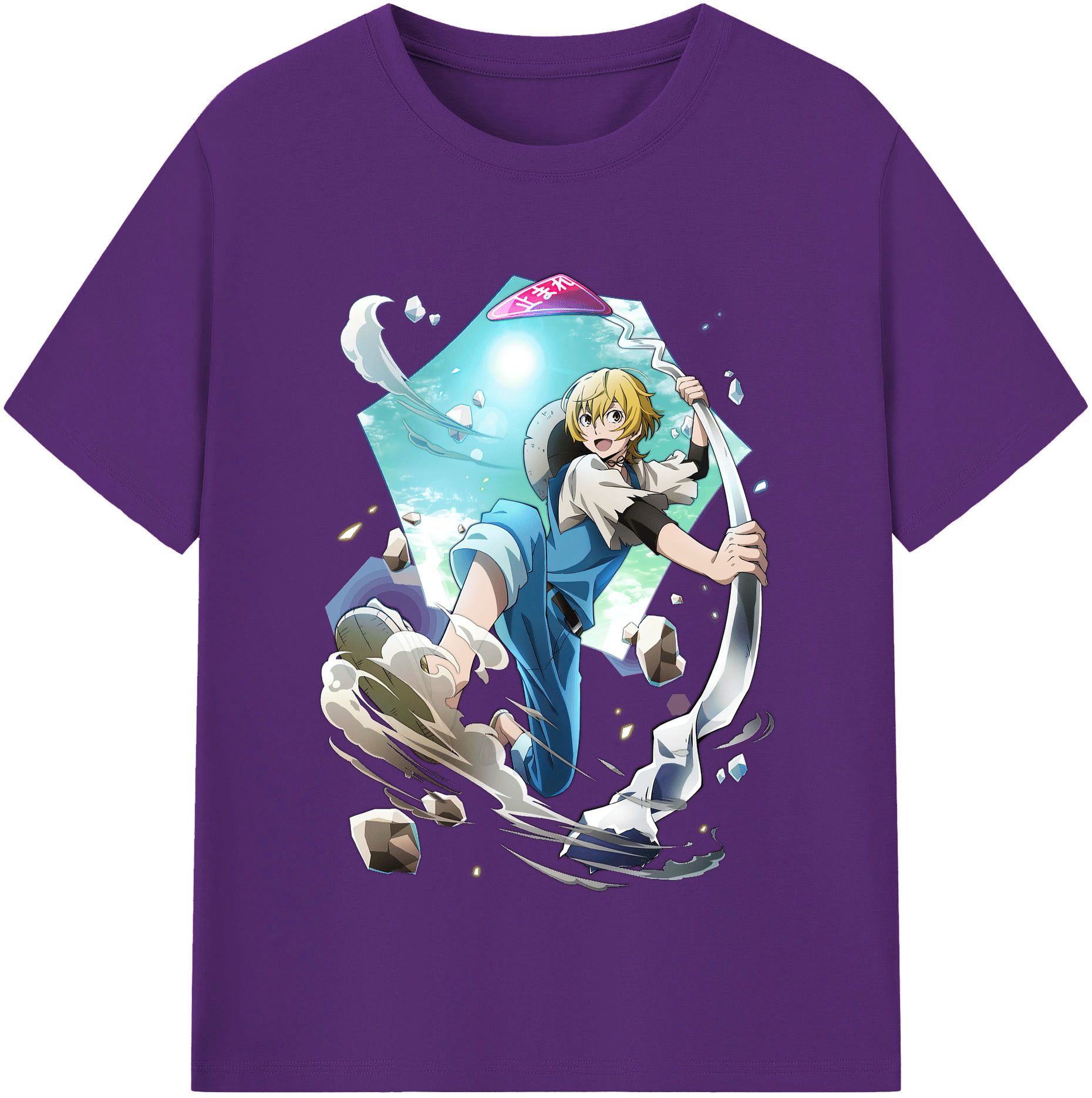 （画像用） 文豪ストレイドッグス Bungo Stray Dogs 綿100％半袖Tシャツ（フロントプリント）
