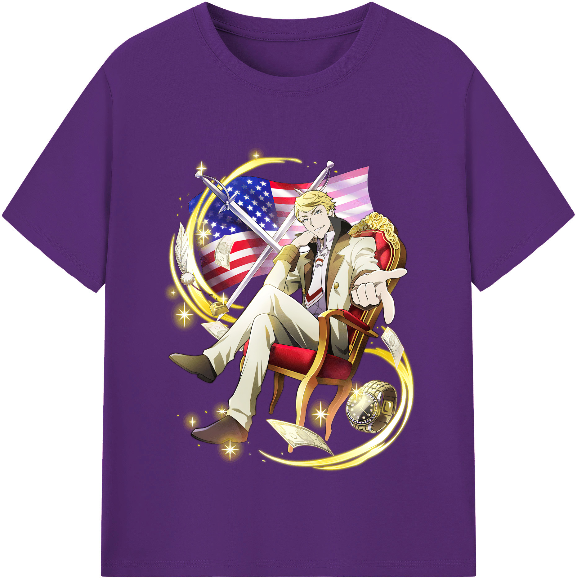 （画像用） 文豪ストレイドッグス Bungo Stray Dogs 綿100％半袖Tシャツ（フロントプリント）