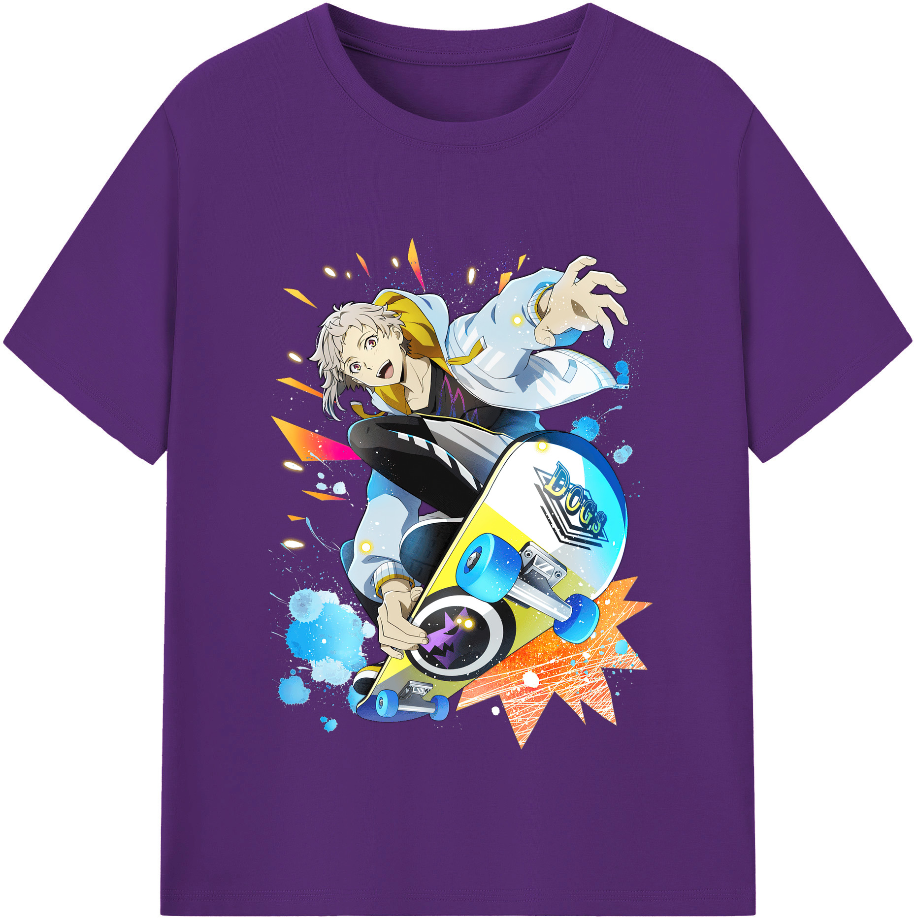 （画像用） 文豪ストレイドッグス Bungo Stray Dogs 綿100％半袖Tシャツ（フロントプリント）