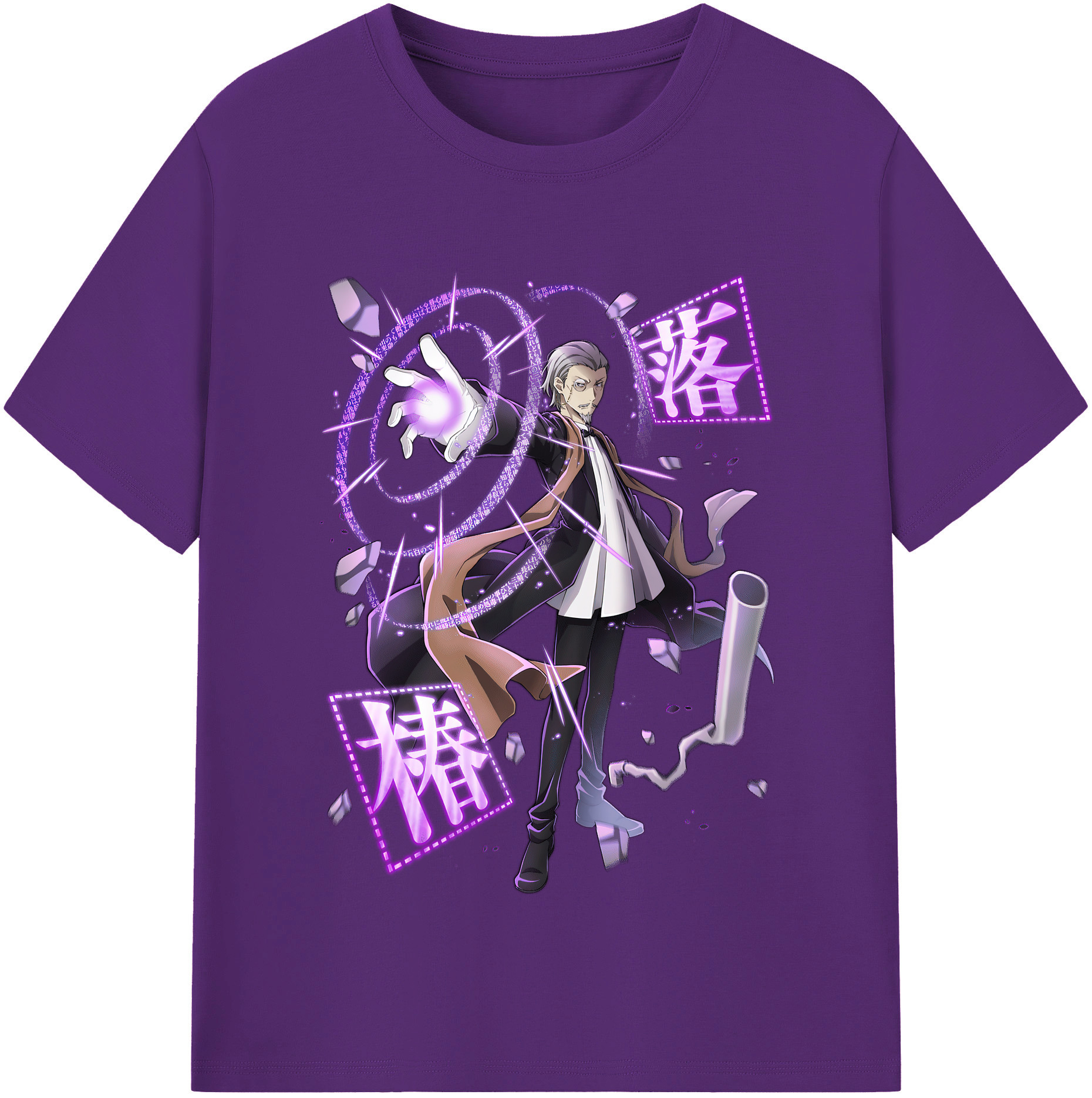 （画像用） 文豪ストレイドッグス Bungo Stray Dogs 綿100％半袖Tシャツ（フロントプリント）