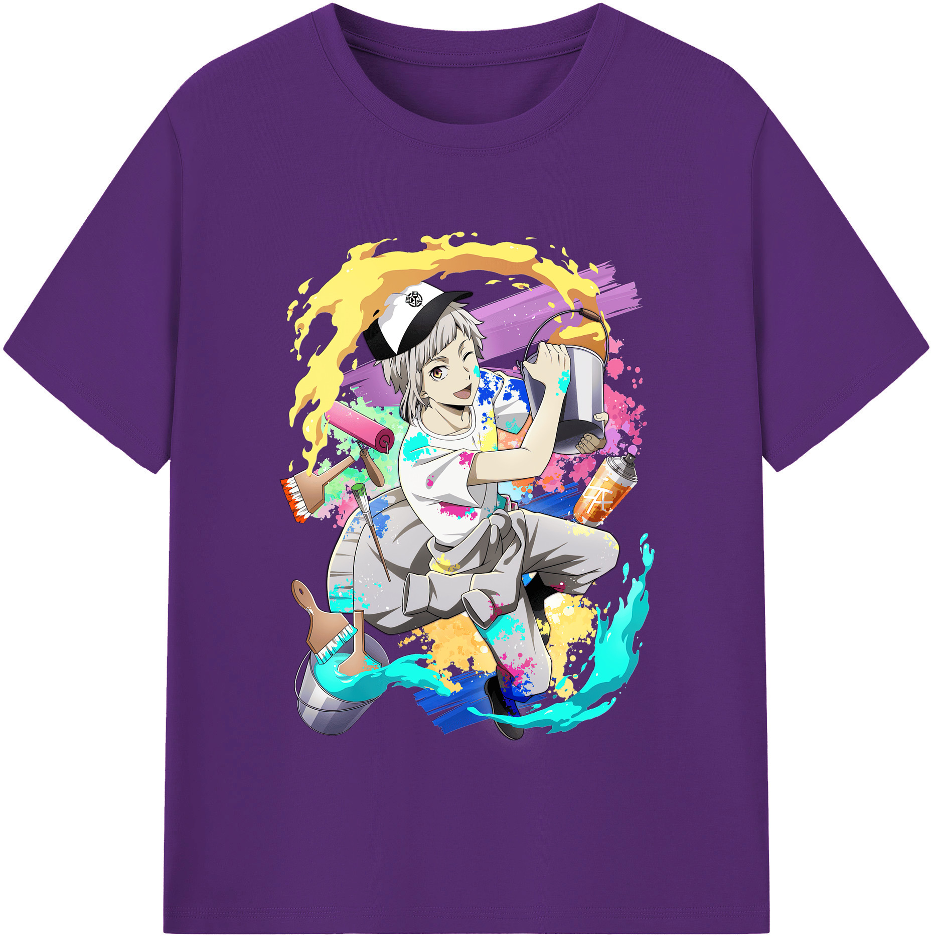 （画像用） 文豪ストレイドッグス Bungo Stray Dogs 綿100％半袖Tシャツ（フロントプリント）