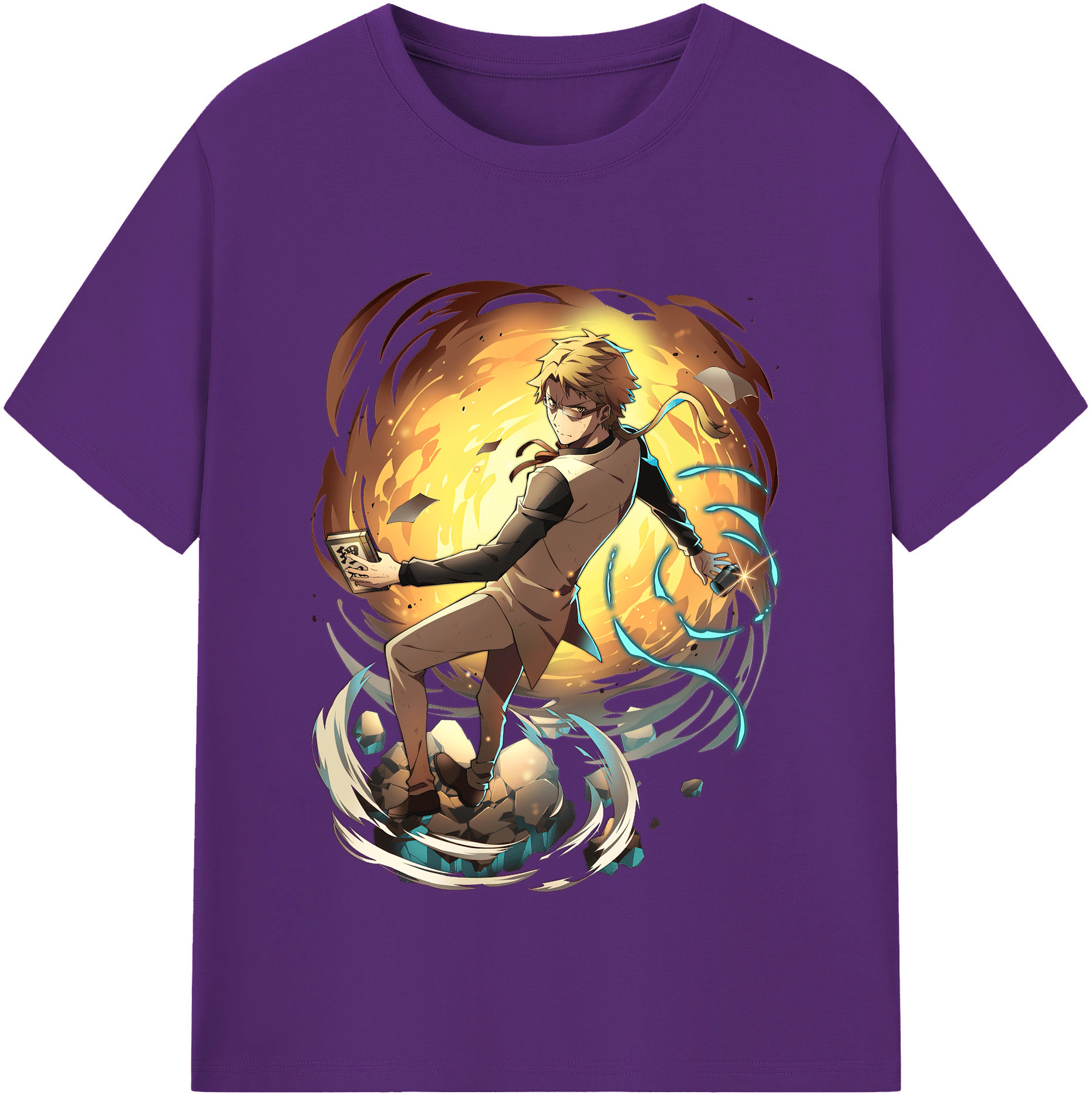 （画像用） 文豪ストレイドッグス Bungo Stray Dogs 綿100％半袖Tシャツ（フロントプリント）
