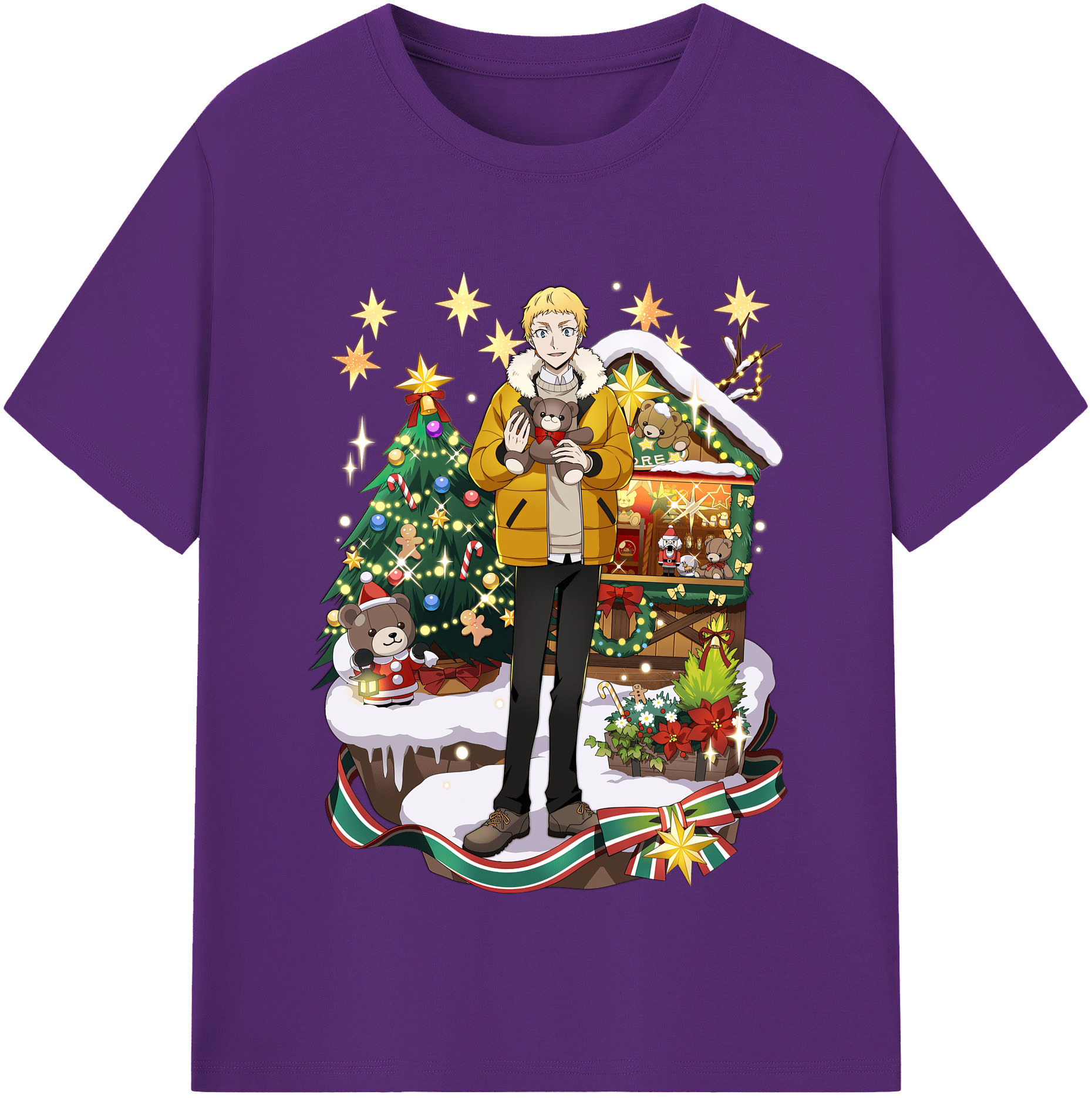 （画像用） 文豪ストレイドッグス Bungo Stray Dogs 綿100％半袖Tシャツ（フロントプリント）