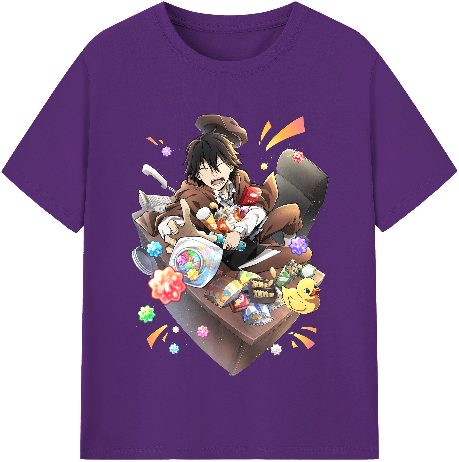 （画像用） 文豪ストレイドッグス Bungo Stray Dogs 綿100％半袖Tシャツ（フロントプリント）