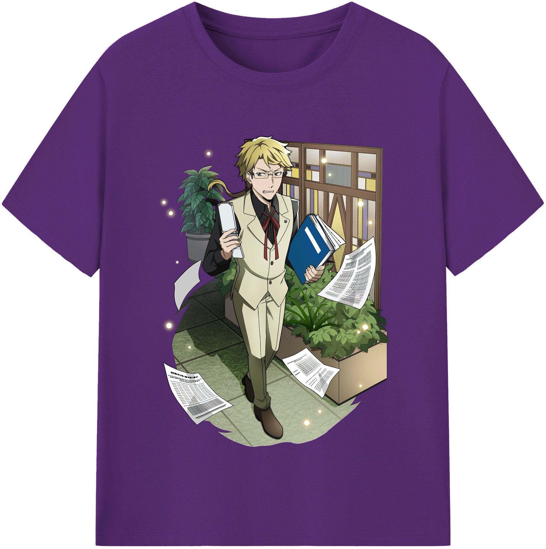 （画像用） 文豪ストレイドッグス Bungo Stray Dogs 綿100％半袖Tシャツ（フロントプリント）