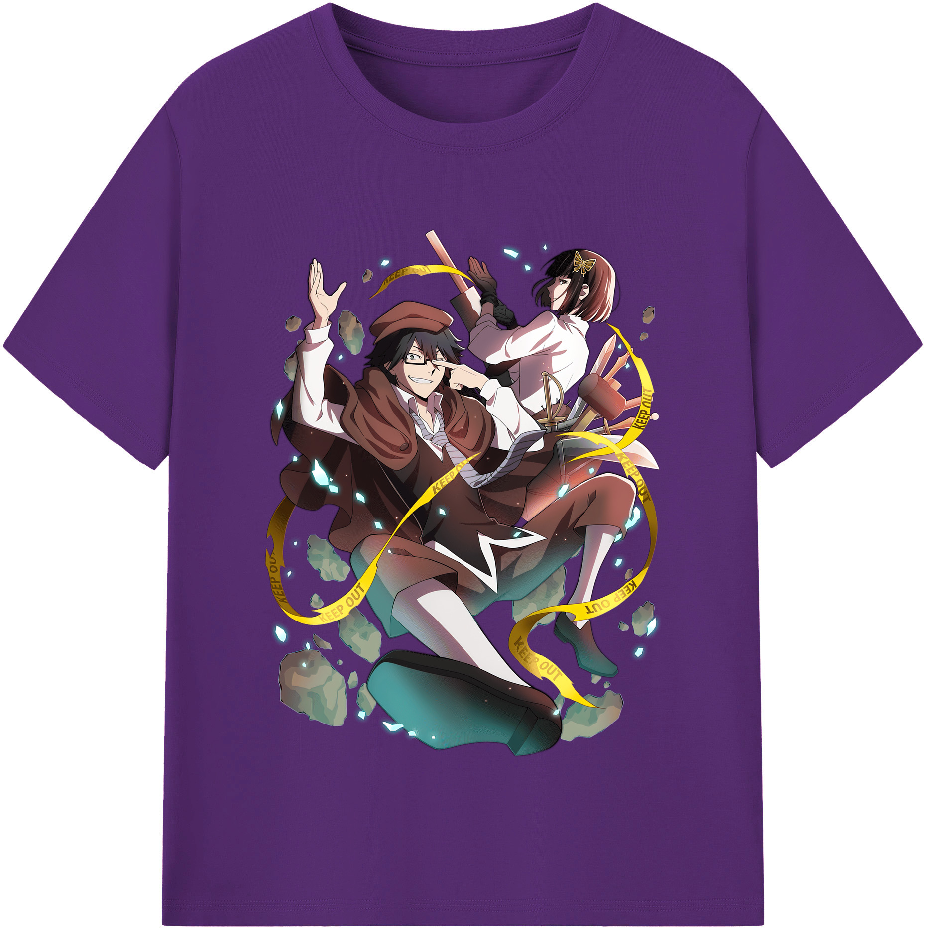 （画像用） 文豪ストレイドッグス Bungo Stray Dogs 綿100％半袖Tシャツ（フロントプリント）
