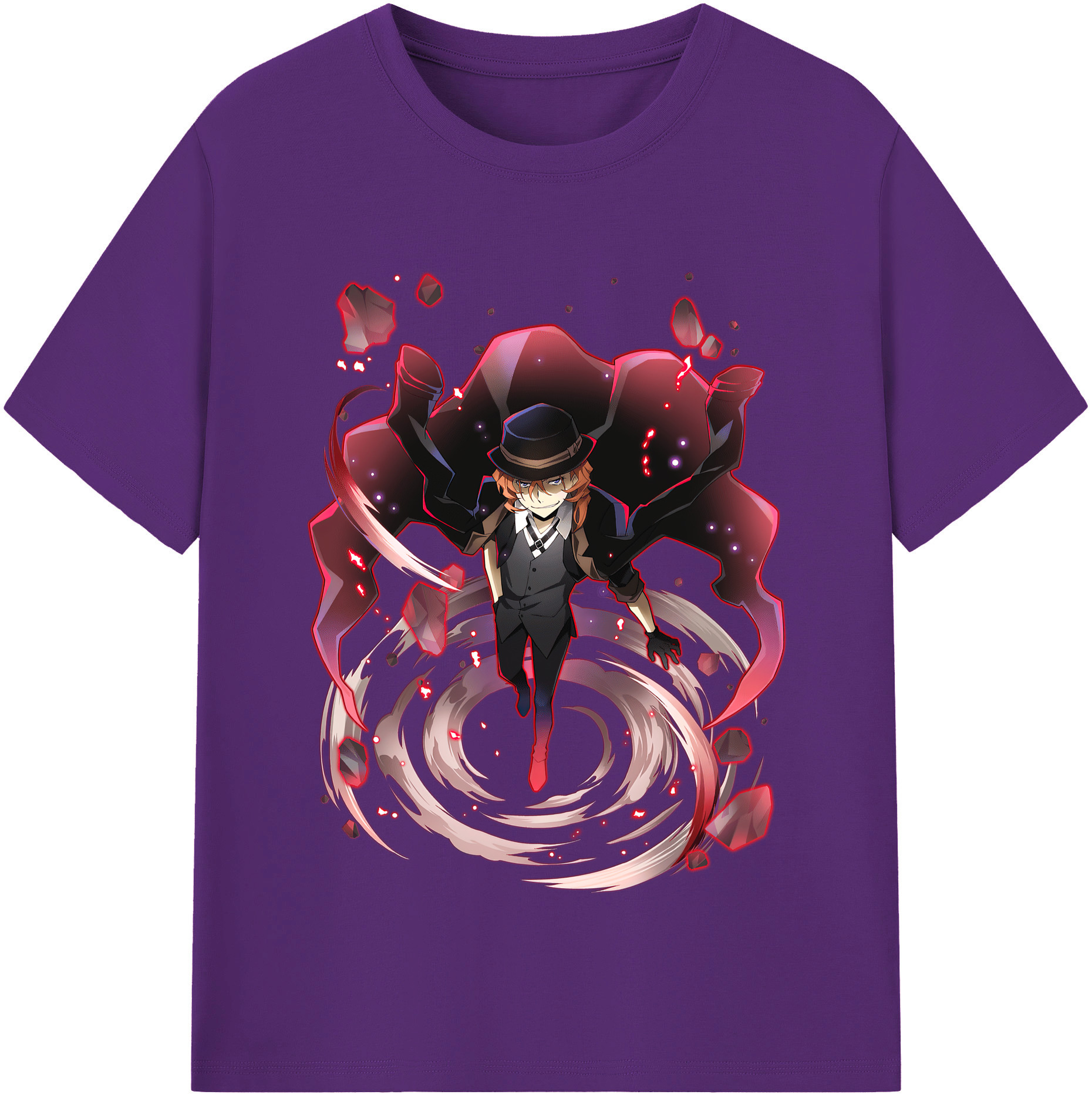 （画像用） 文豪ストレイドッグス Bungo Stray Dogs 綿100％半袖Tシャツ（フロントプリント）