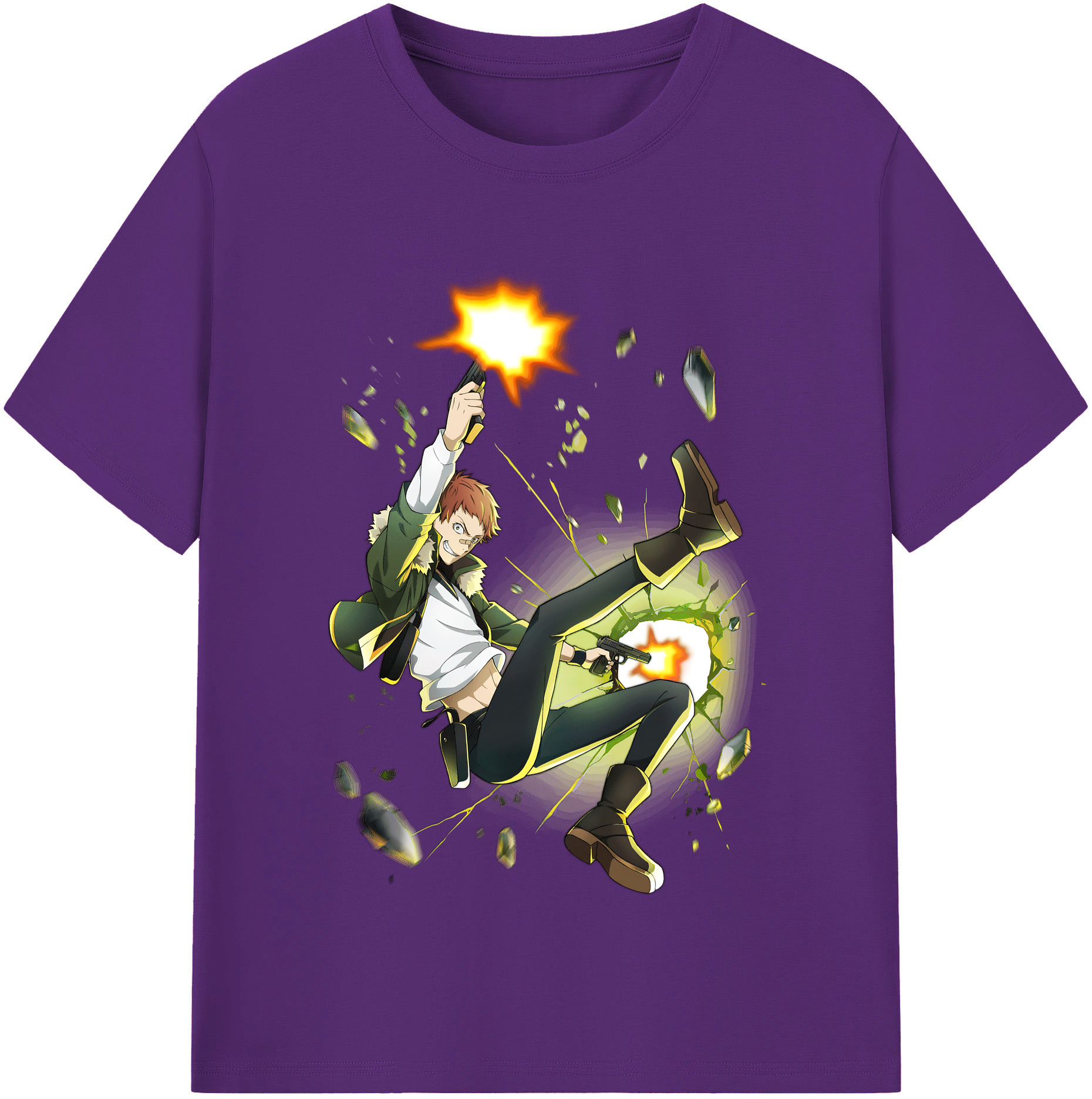 （画像用） 文豪ストレイドッグス Bungo Stray Dogs 綿100％半袖Tシャツ（フロントプリント）