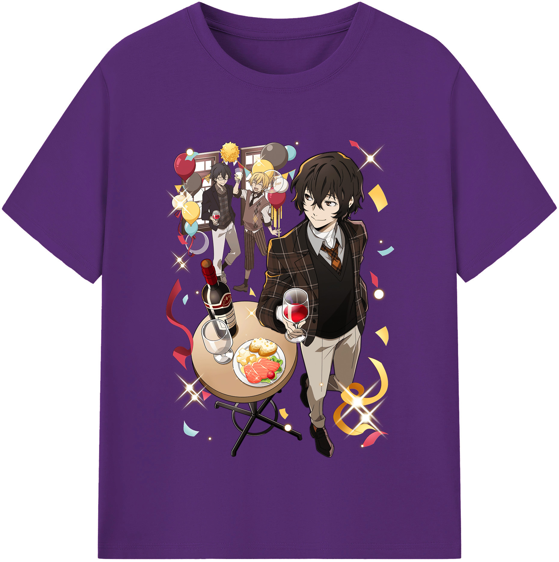 （画像用） 文豪ストレイドッグス Bungo Stray Dogs 綿100％半袖Tシャツ（フロントプリント）