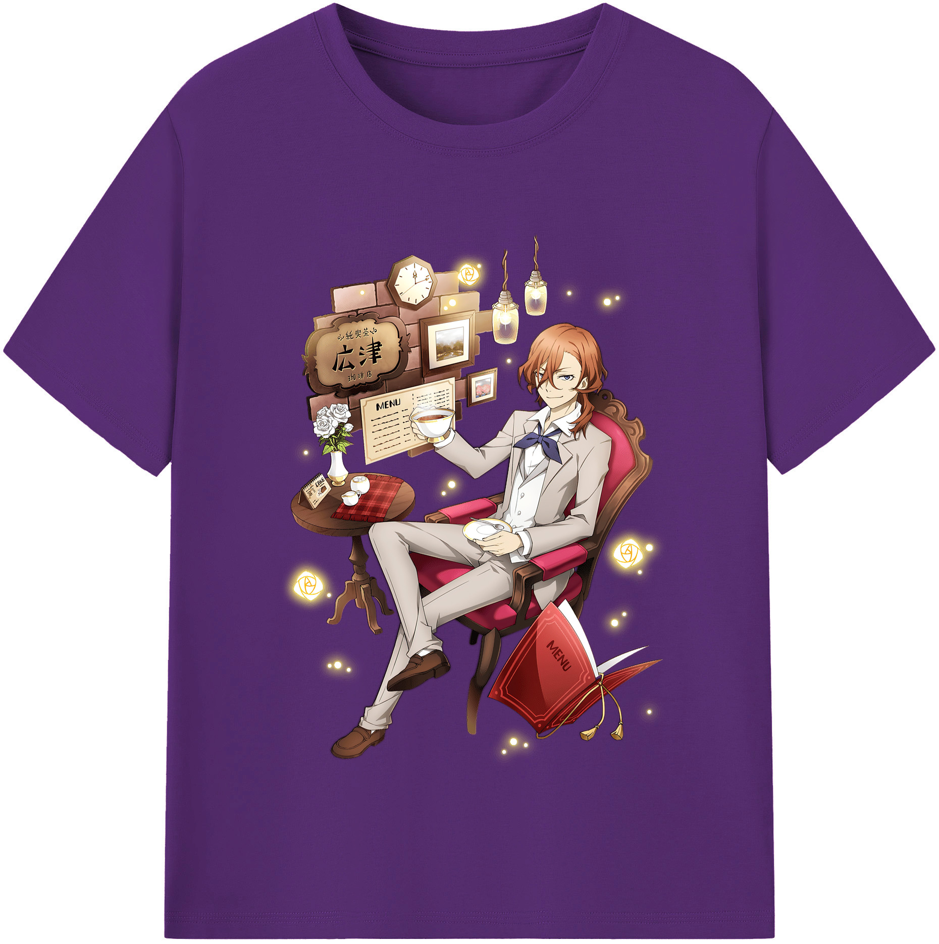 （画像用） 文豪ストレイドッグス Bungo Stray Dogs 綿100％半袖Tシャツ（フロントプリント）