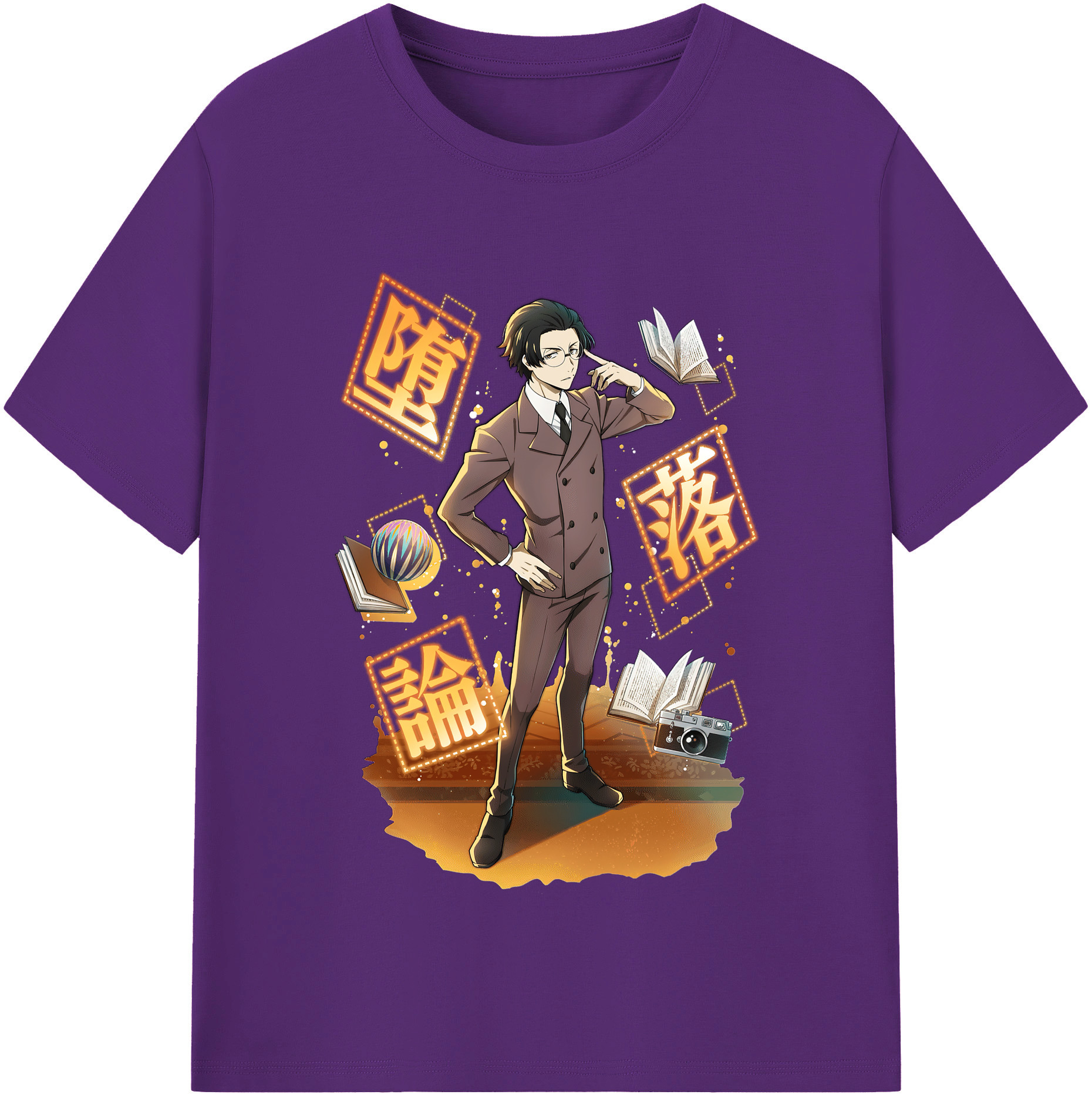 （画像用） 文豪ストレイドッグス Bungo Stray Dogs 綿100％半袖Tシャツ（フロントプリント）