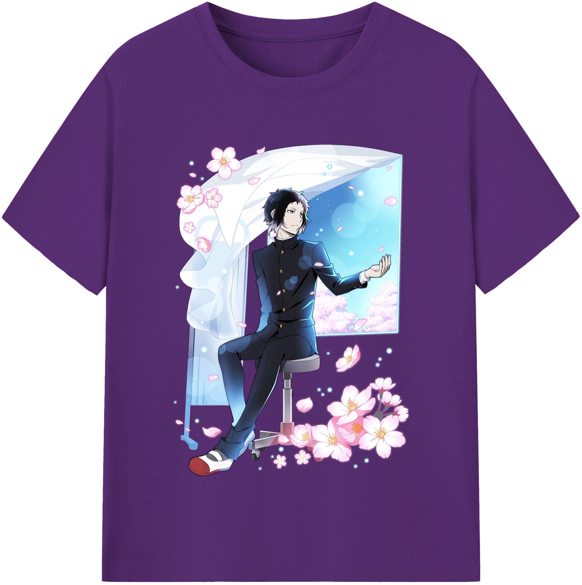 （画像用） 文豪ストレイドッグス Bungo Stray Dogs 綿100％半袖Tシャツ（フロントプリント）