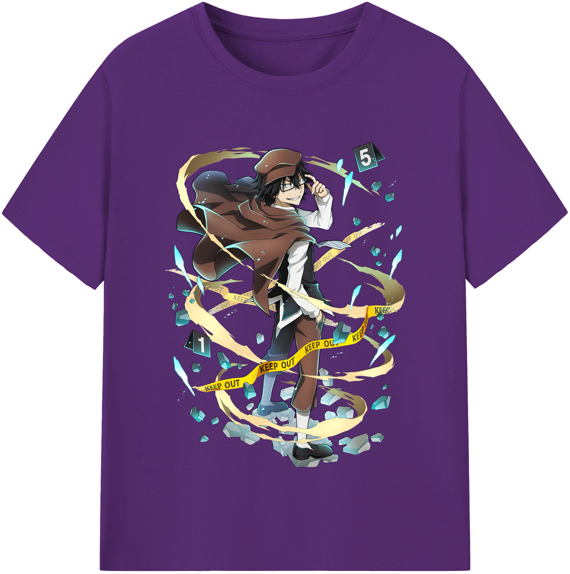 （画像用） 文豪ストレイドッグス Bungo Stray Dogs 綿100％半袖Tシャツ（フロントプリント）