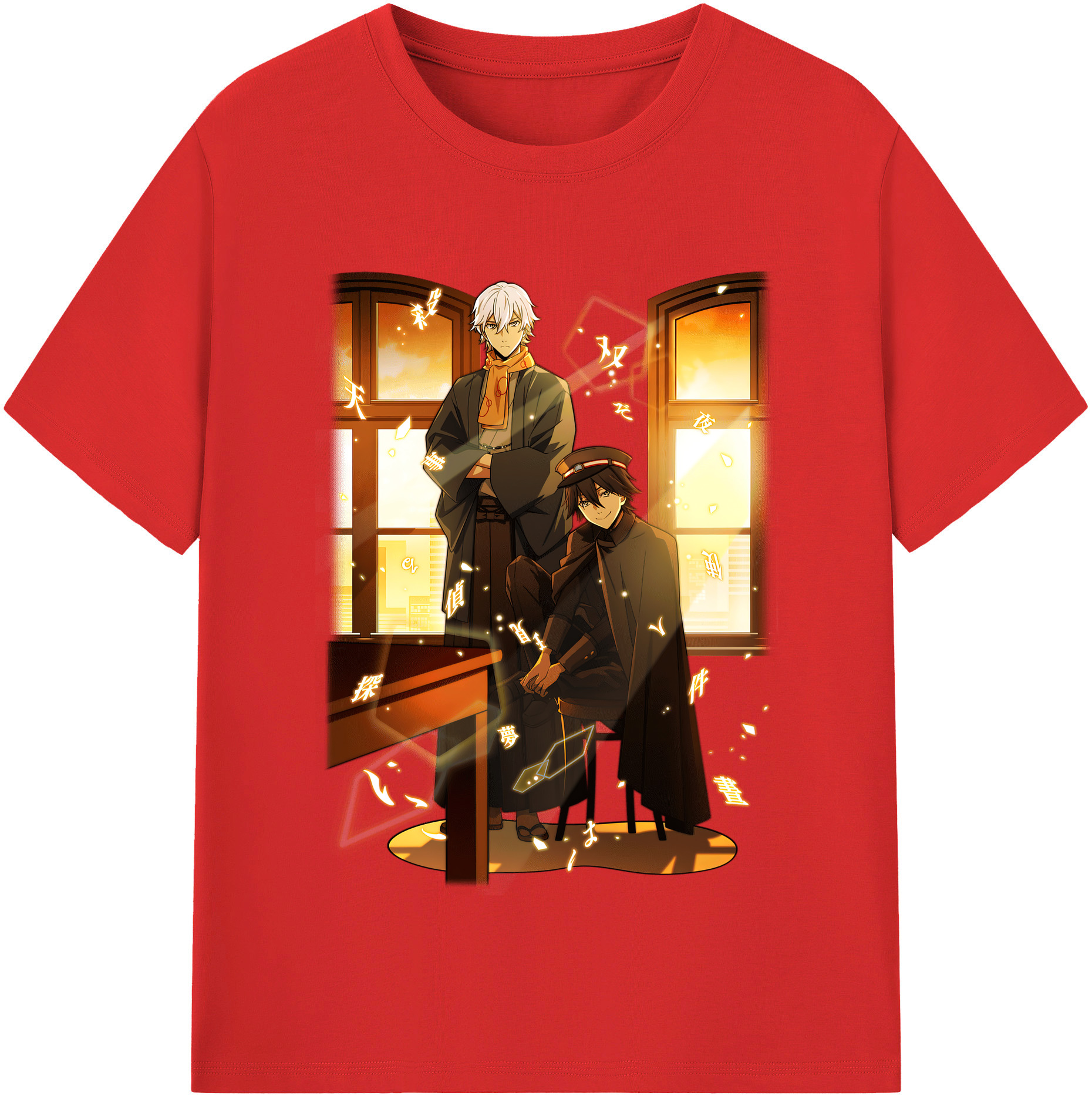 （画像用） 文豪ストレイドッグス Bungo Stray Dogs 綿100％半袖Tシャツ（フロントプリント）