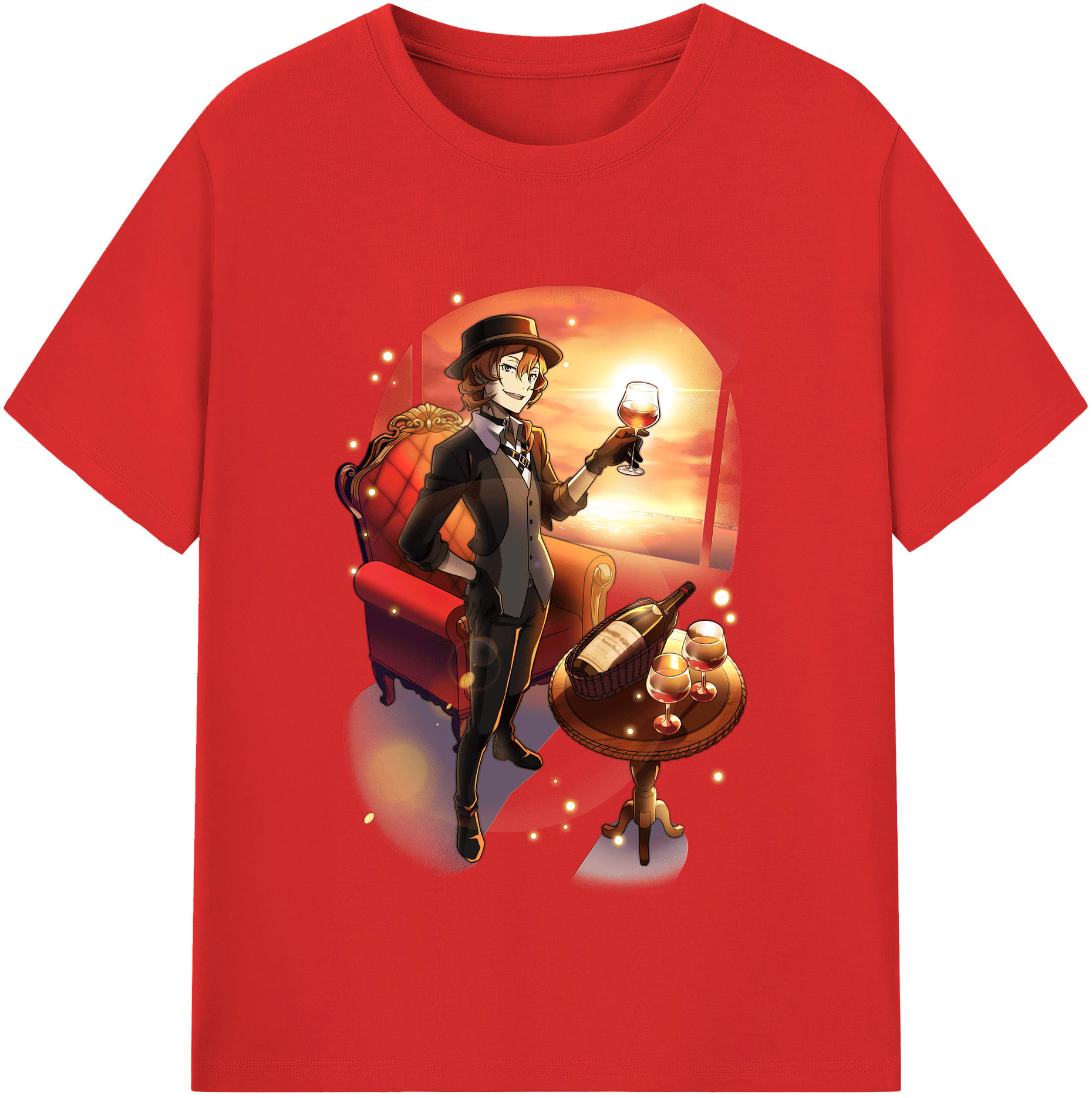 （画像用） 文豪ストレイドッグス Bungo Stray Dogs 綿100％半袖Tシャツ（フロントプリント）