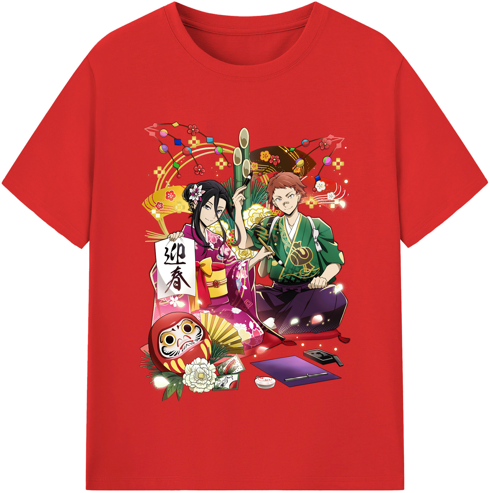 （画像用） 文豪ストレイドッグス Bungo Stray Dogs 綿100％半袖Tシャツ（フロントプリント）