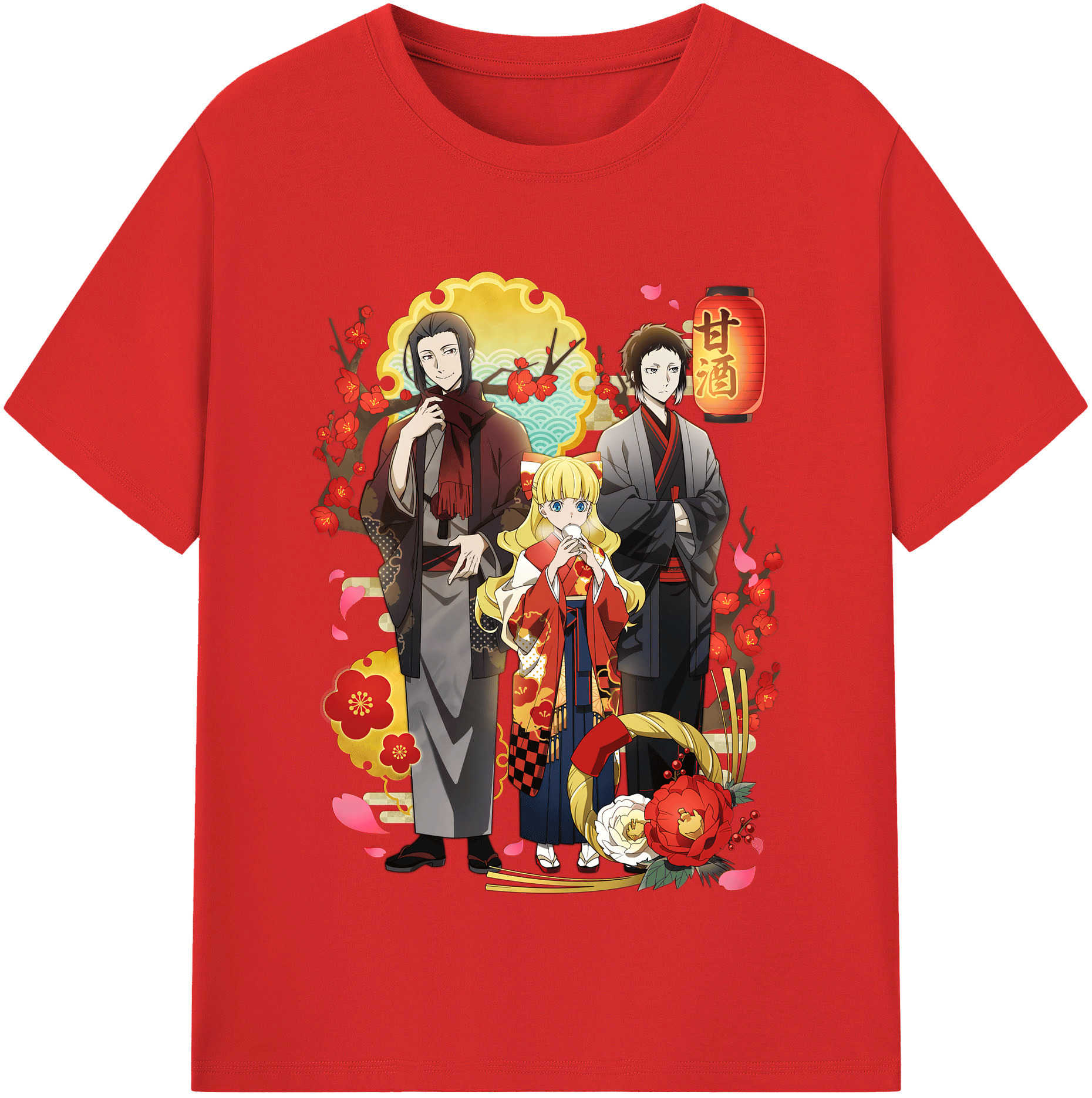 （画像用） 文豪ストレイドッグス Bungo Stray Dogs 綿100％半袖Tシャツ（フロントプリント）