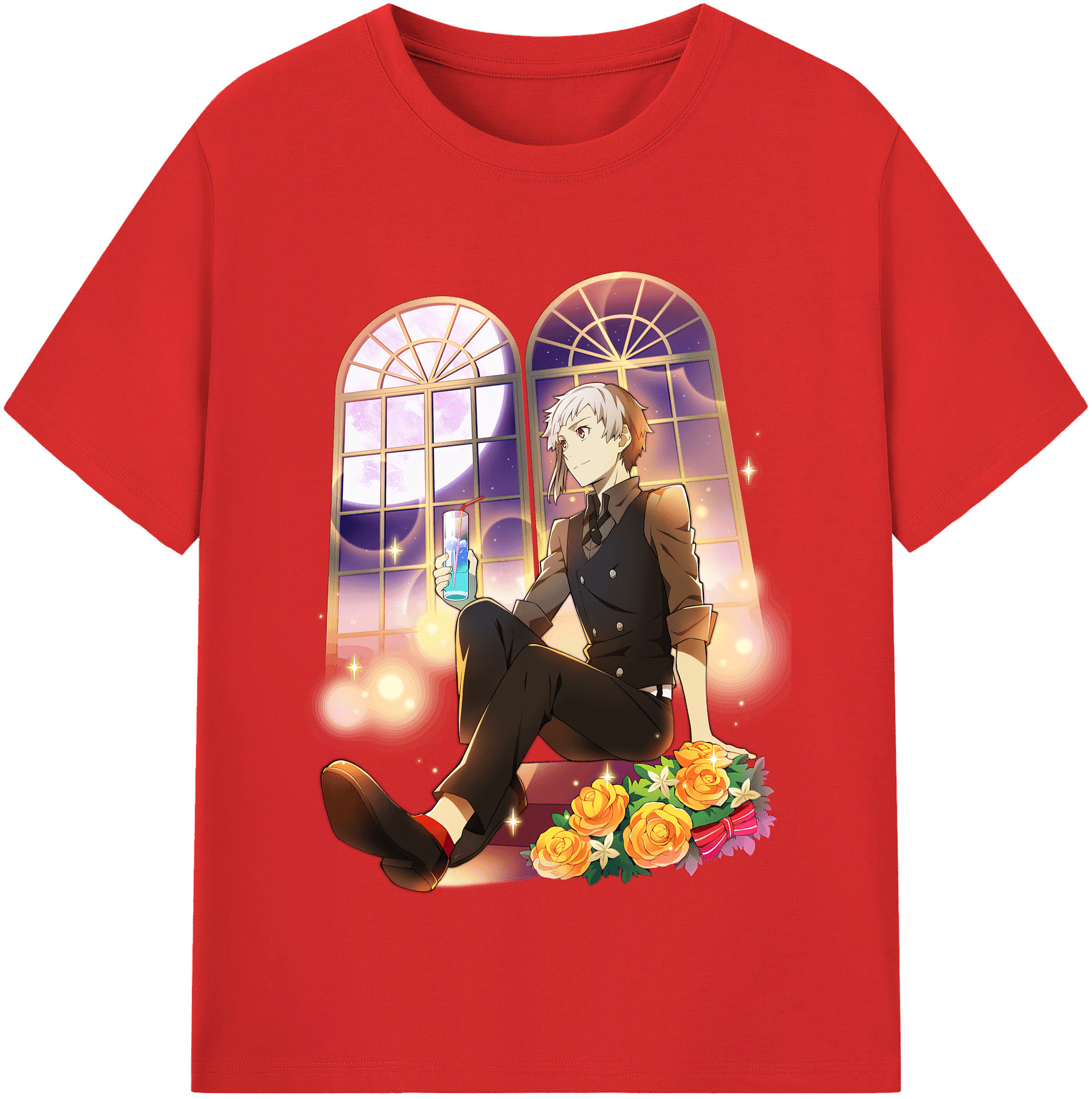 （画像用） 文豪ストレイドッグス Bungo Stray Dogs 綿100％半袖Tシャツ（フロントプリント）