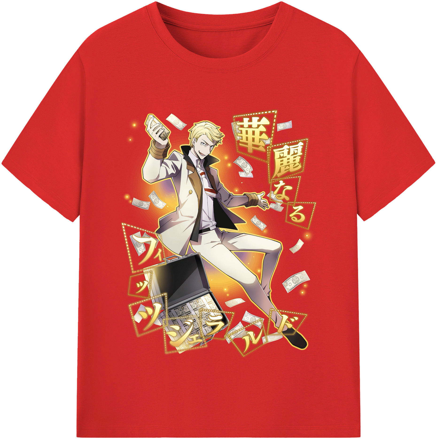 （画像用） 文豪ストレイドッグス Bungo Stray Dogs 綿100％半袖Tシャツ（フロントプリント）