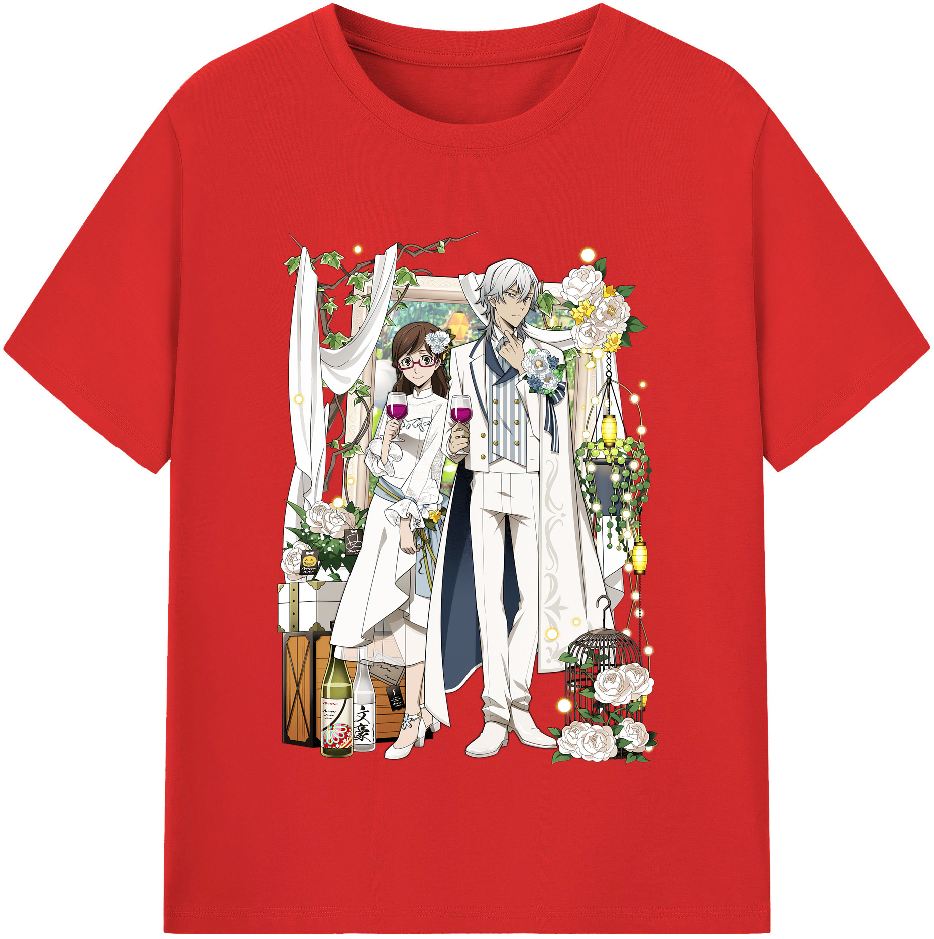 （画像用） 文豪ストレイドッグス Bungo Stray Dogs 綿100％半袖Tシャツ（フロントプリント）