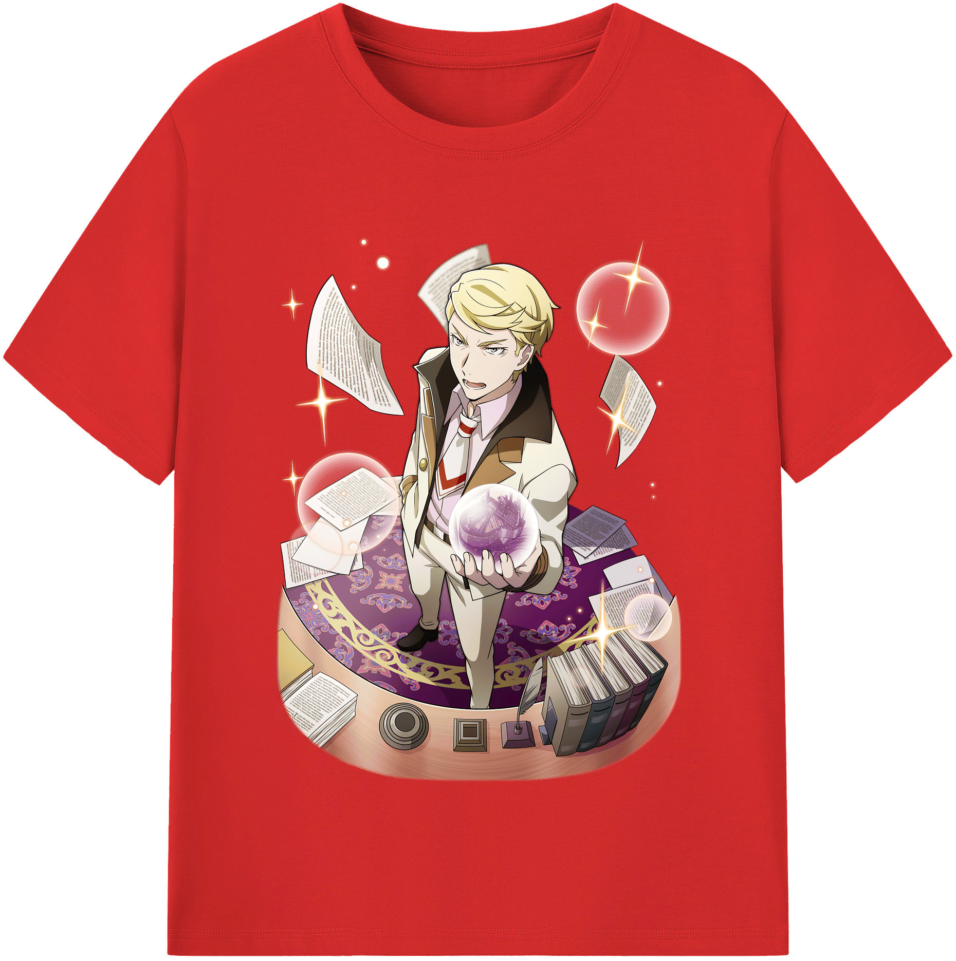（画像用） 文豪ストレイドッグス Bungo Stray Dogs 綿100％半袖Tシャツ（フロントプリント）