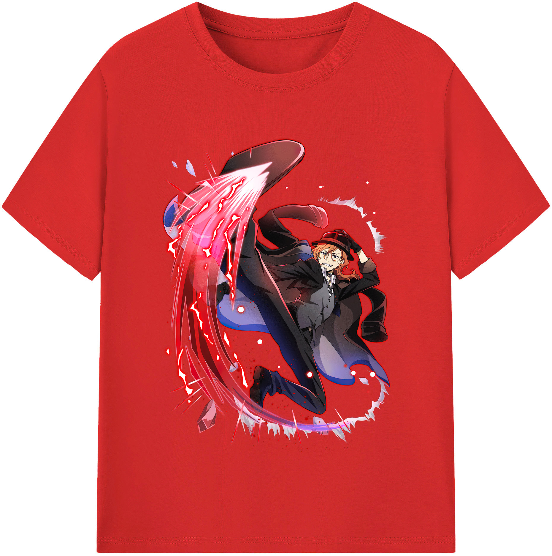 （画像用） 文豪ストレイドッグス Bungo Stray Dogs 綿100％半袖Tシャツ（フロントプリント）
